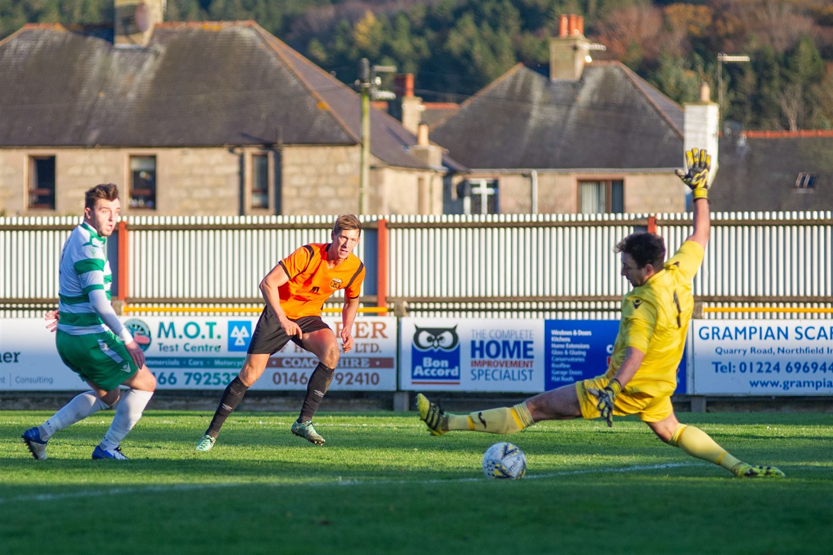 Allen MacKenzie equalises for Rothes on 28 minutes... Picture: Daniel Forsyth