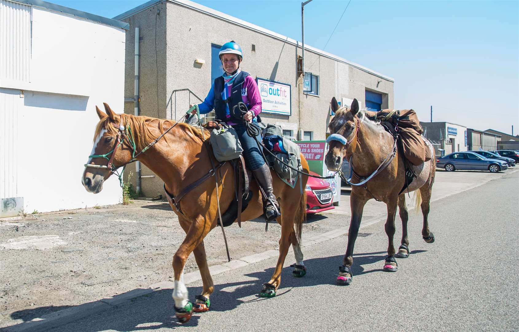 Claire Alldritt, chair of Outfit Moray, wanted to see how much of the Moray Coast Trail was possible by horse on her latest long-distance trek. Picture: Becky Saunderson.