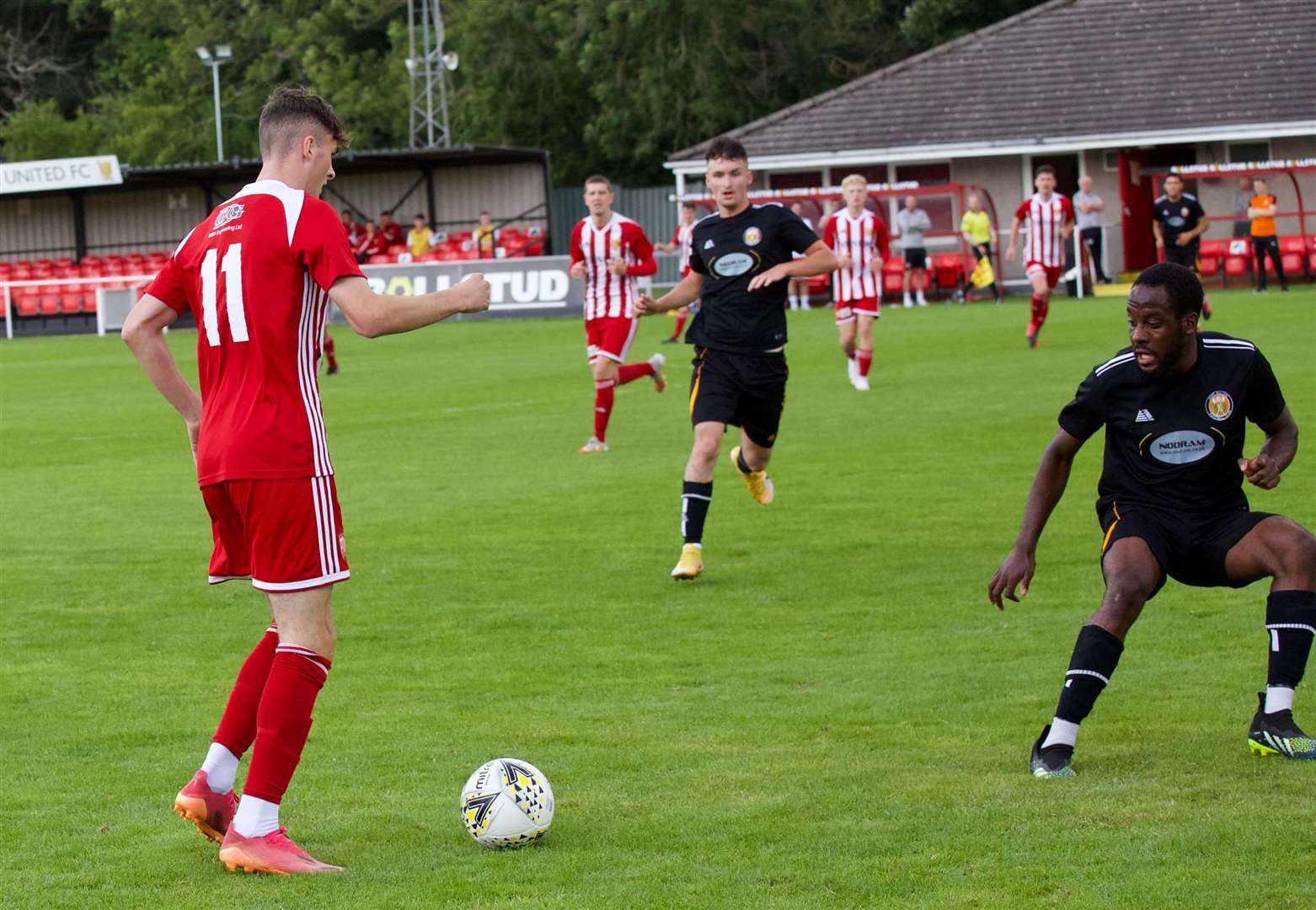 Kevin Hanratty (left) in action for Formartine United this season. Picture: Phil Harman