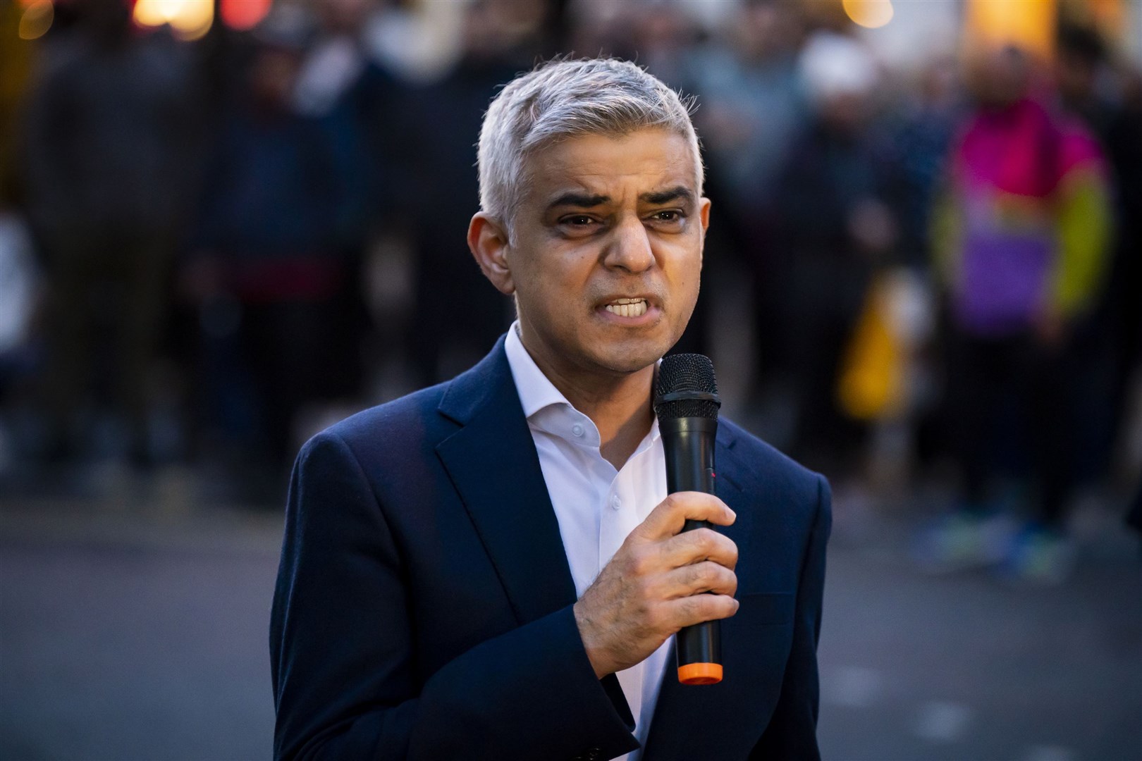 Mayor of London Sadiq Khan officially switched on the lights on Tuesday (Aaron Chown/PA)