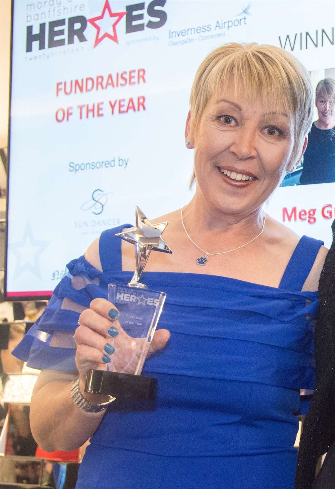 Meg Grant, winner of the fundraiser of the year 2019.