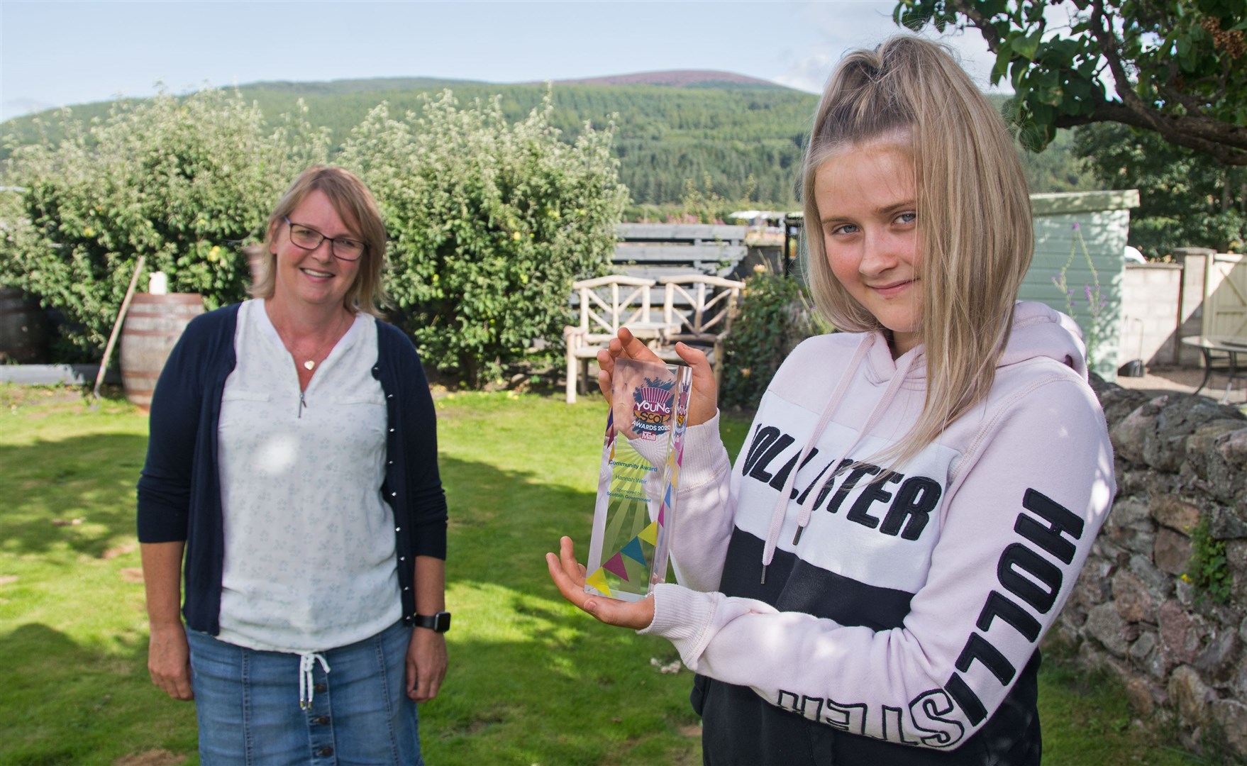 Hannah Weir won the Community Award from The Young Scots Awards 2020 for her charity work. Cllr Louise Laing was the one who nominated her,..Picture: Becky Saunderson..