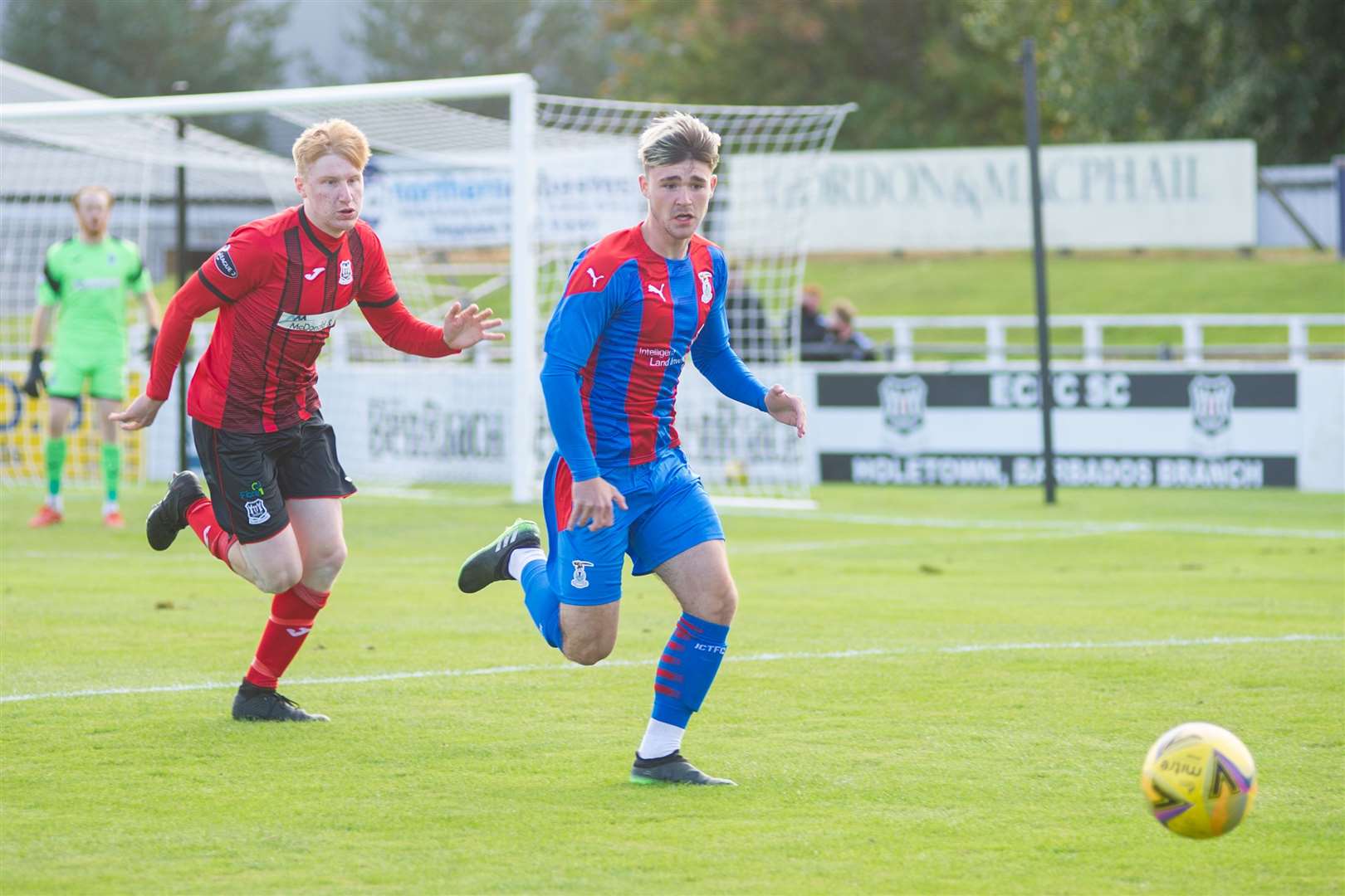 Shane Harkness on the ball for last club Caley Thistle. Picture: Daniel Forsyth..