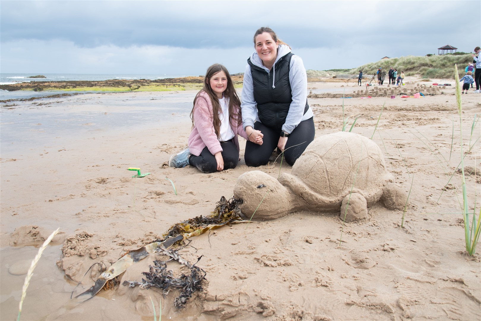 Camille and Fleur Stewart designed a turtle for their entry into the competition. Picture: Daniel Forsyth