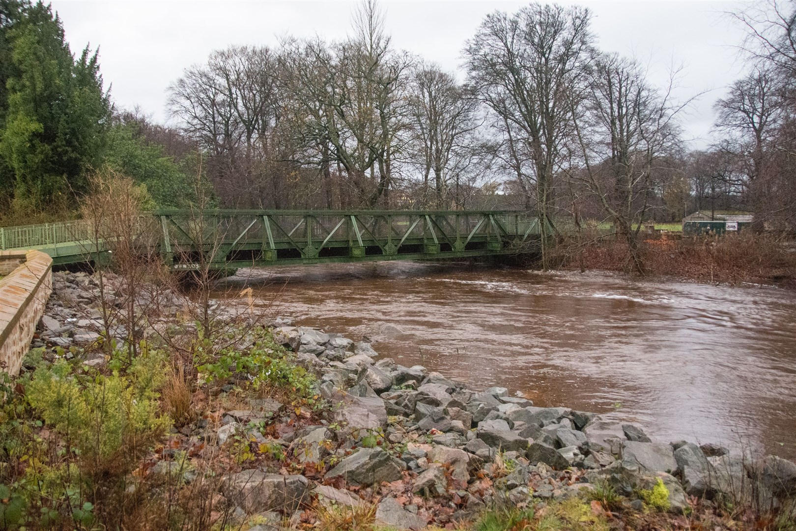 River Lossiemouth nearing the top of the Morriston Park bridge...Picture: Becky Saunderson..
