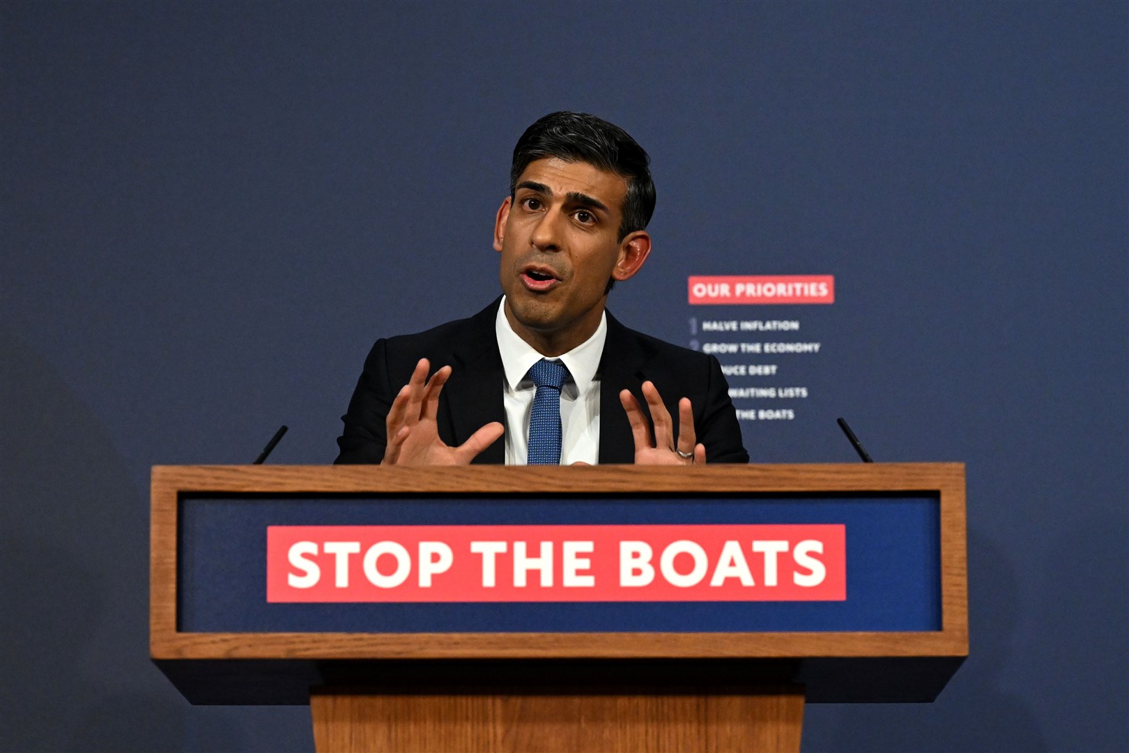 Prime Minister Rishi Sunak said tackling Channel crossings is one of his priorities (PA)