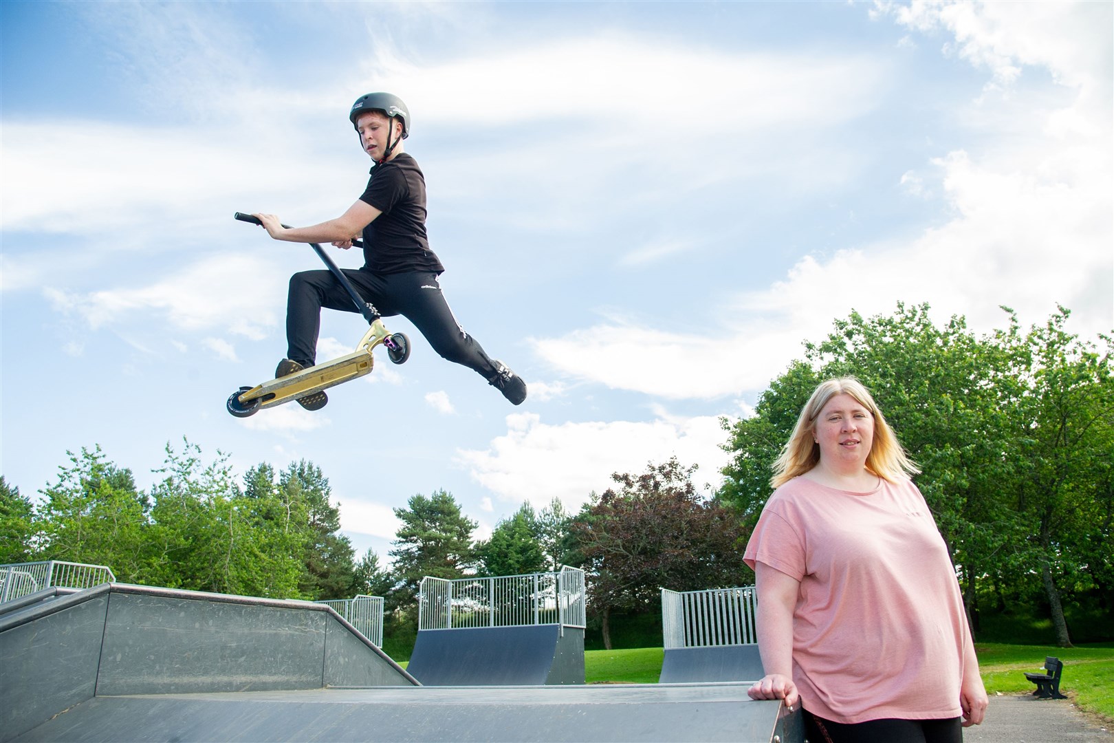 Leanne McHardy, along with her son Marc, have organised a skateathon at the Keith Skate Park on July 24...Picture: Daniel Forsyth..