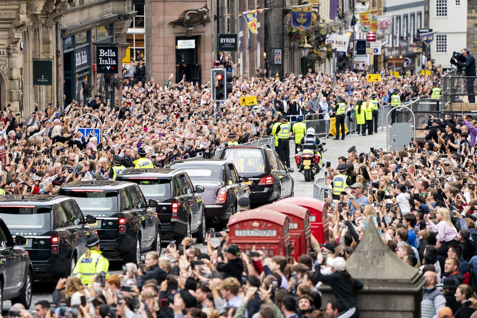 The crowds were 10 deep in places on the famous Royal Mile (Jane Barlow/PA)