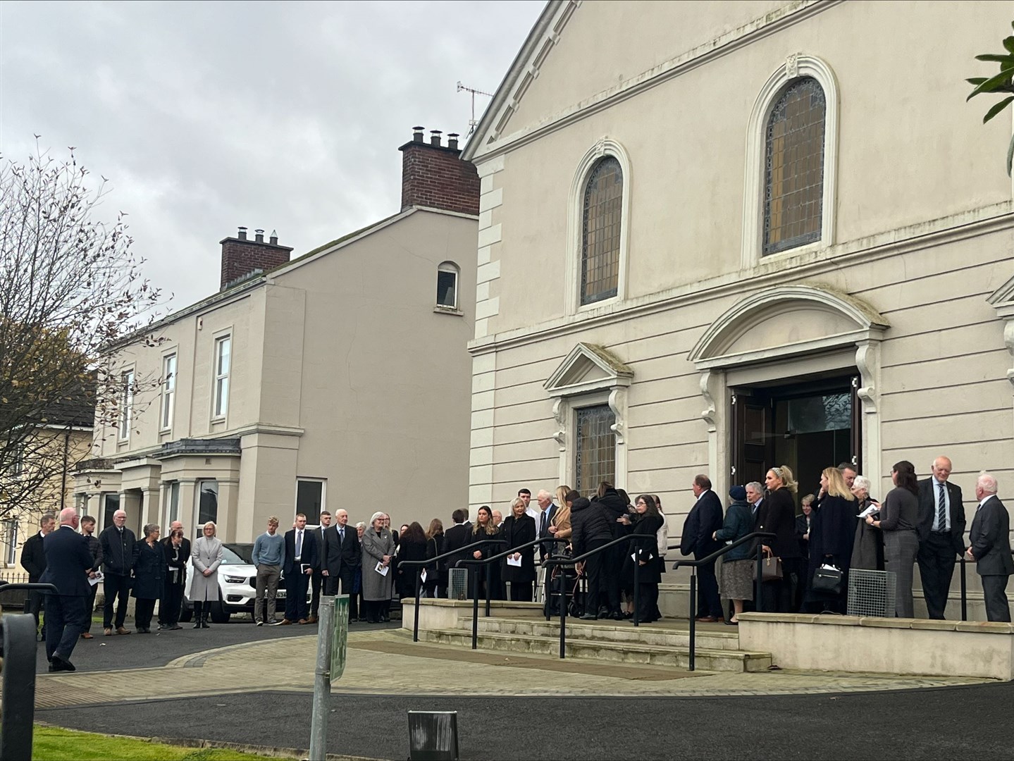 Mourners attend the funeral of Maud Kells (Claudia Savage/PA)