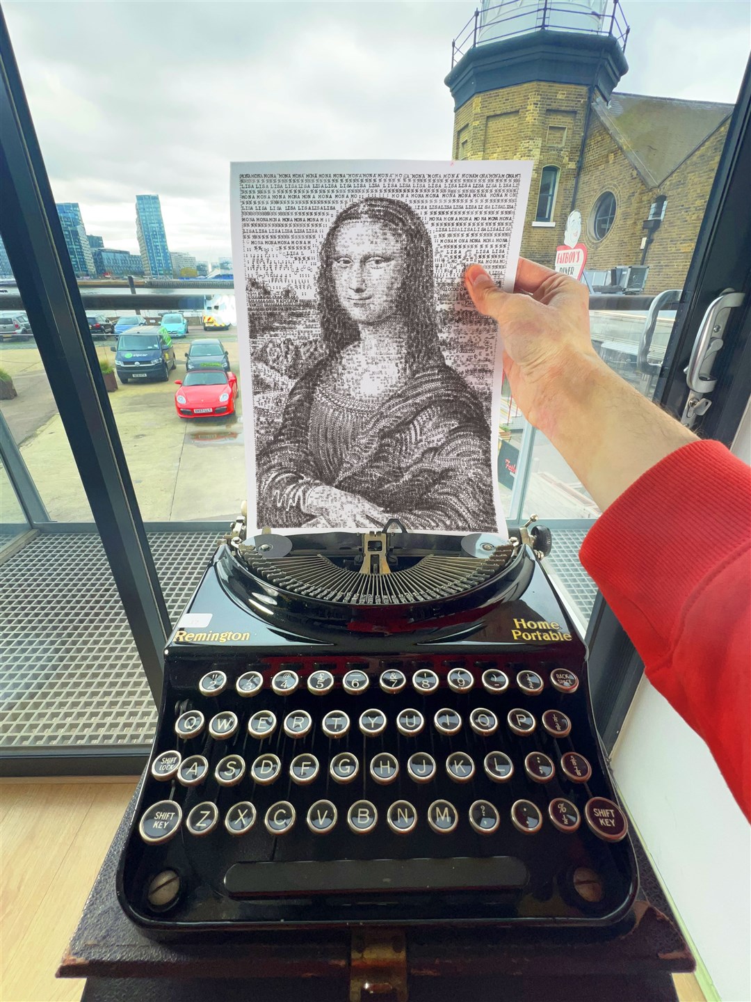 Typewriter Art of Mona Lisa with a 1921 Remington Portable Typewriter (James Cook)