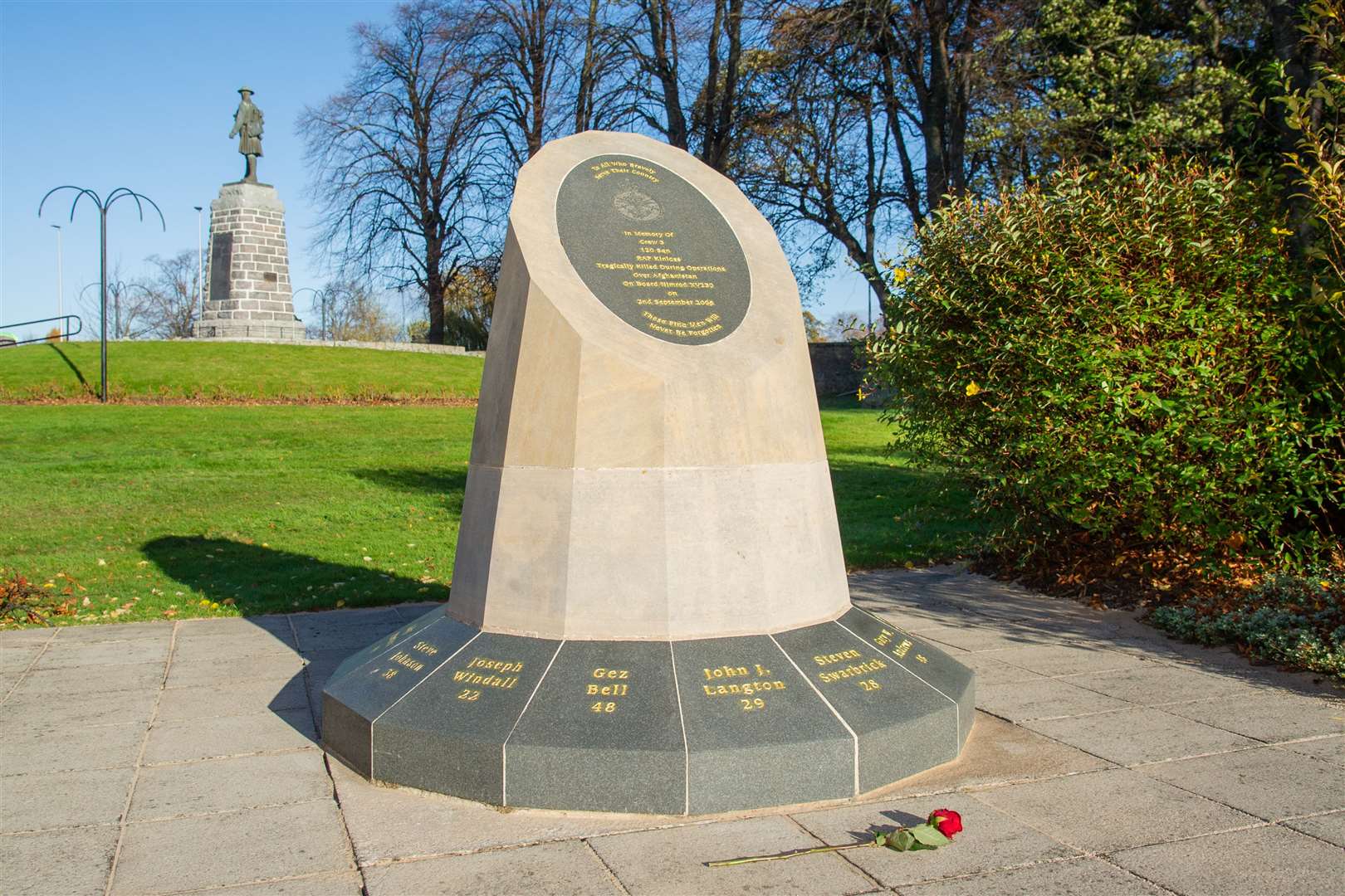 The Nimrod Cairn, in Forres, has been refurbished ahead of Remembrance Day this weekend...Picture: Daniel Forsyth..