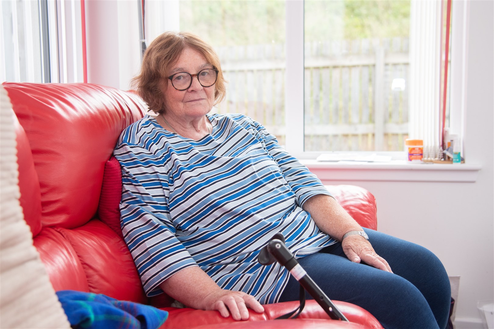 Susan's condition affects every aspect of her life, often struggling to walk more than a few steps. Picture: Daniel Forsyth