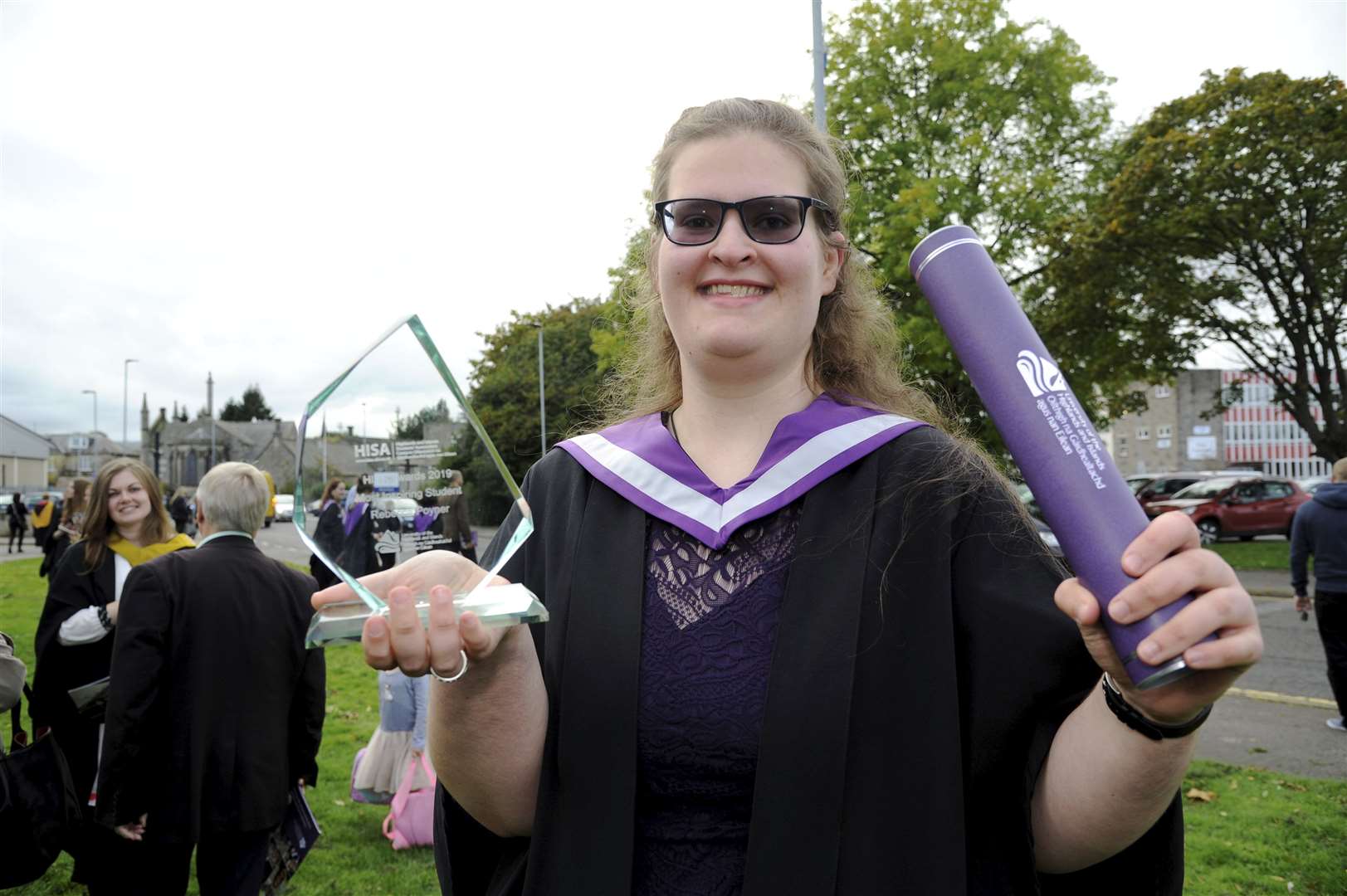 Becky Poyner was awarded the HISA Award for Most Inspiring Student. Picture: Eric Cormack.