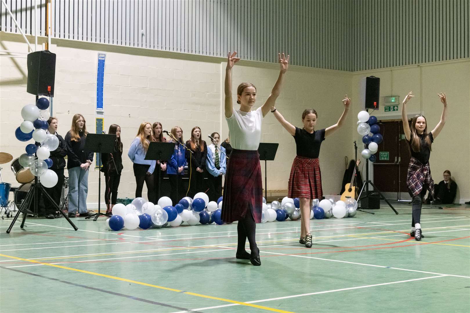 The choir and highland dancers performing at the celebration. Picture: Beth Taylor