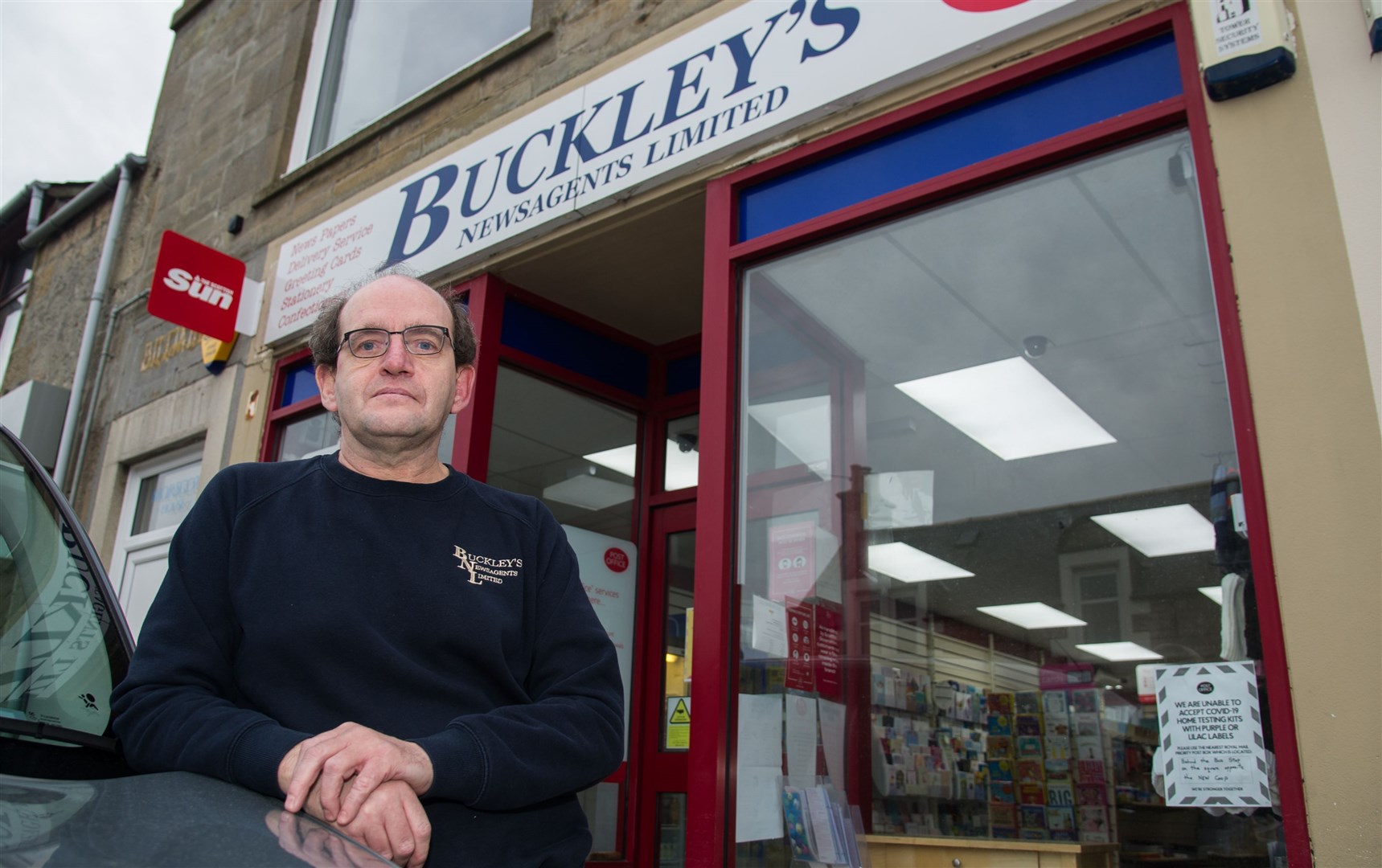 Tony Rook, owner of Buckley's Newsagents in Lossiemouth... Picture: Becky Saunderson..