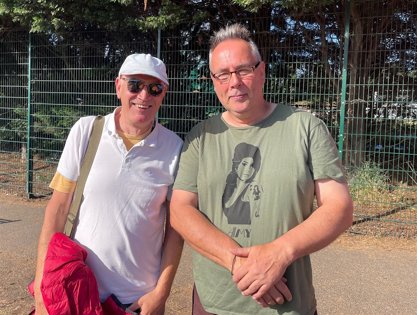 Martin Jeffs, right, from Bristol, and Clive Cummings, from Worcester, in the queue for Wimbledon tickets (Laura Parnaby/PA)