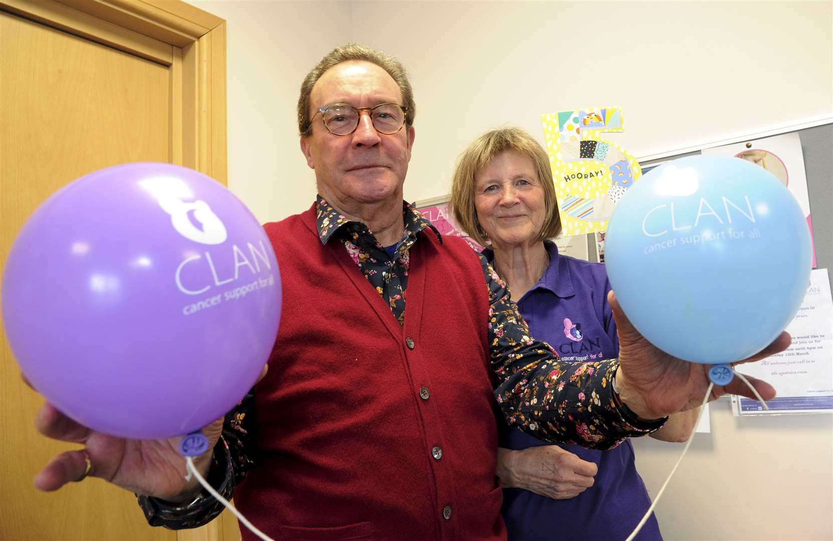 Retired GP and volunteer Maggie Sabiston and Tony Lunnon-Wood, trainee volunteer, as CLAN Lossiemouth marks its fifth anniversary. Picture: Eric Cormack.