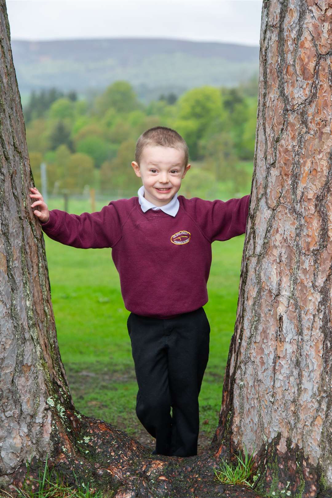 Jacob Marsden was the new P1 at Glenlivet Primary School. Picture: Daniel Forsyth