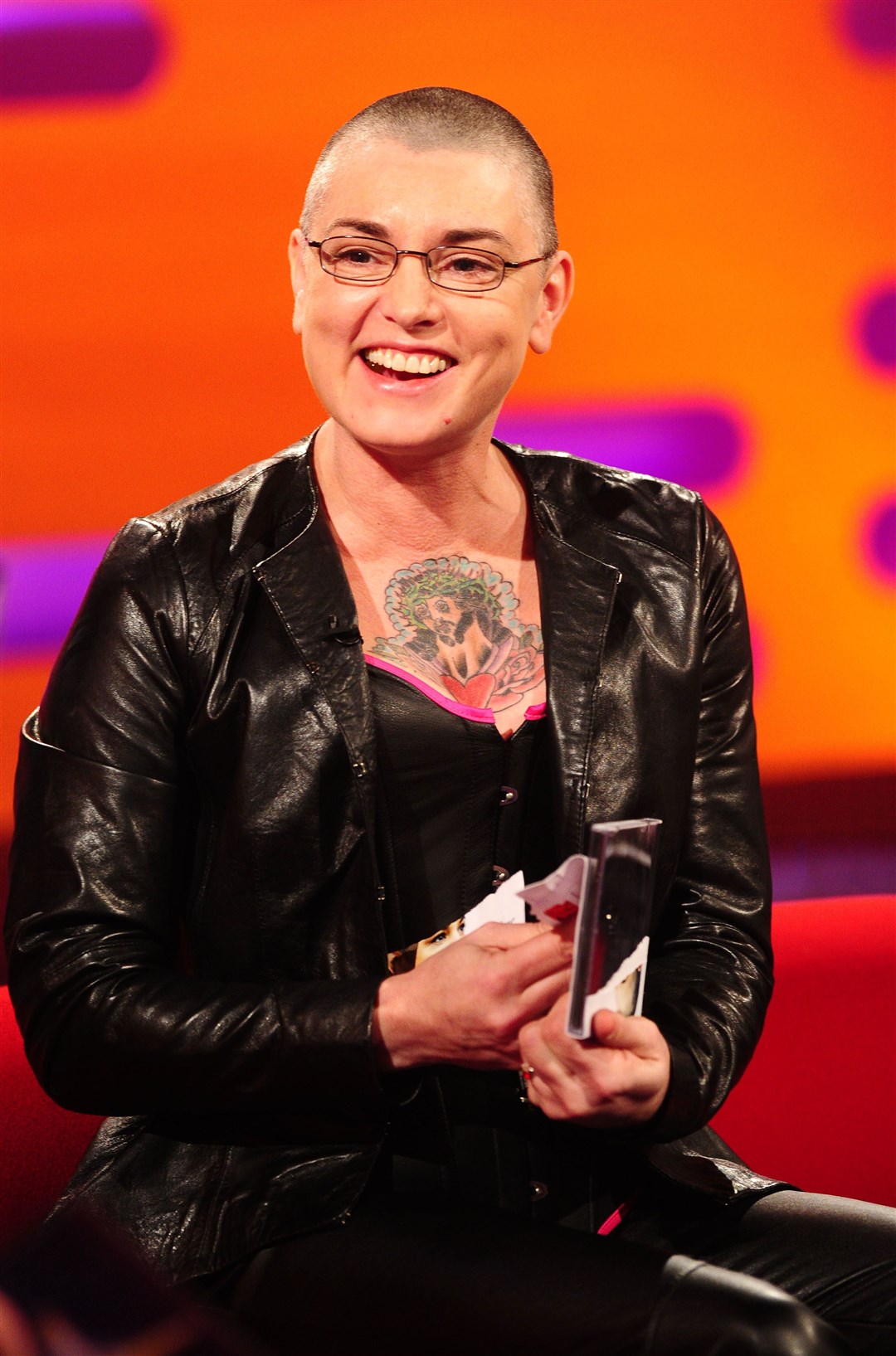 Sinead O’Connor during the filming of the Graham Norton show at the London Studios in 2017 (PA)