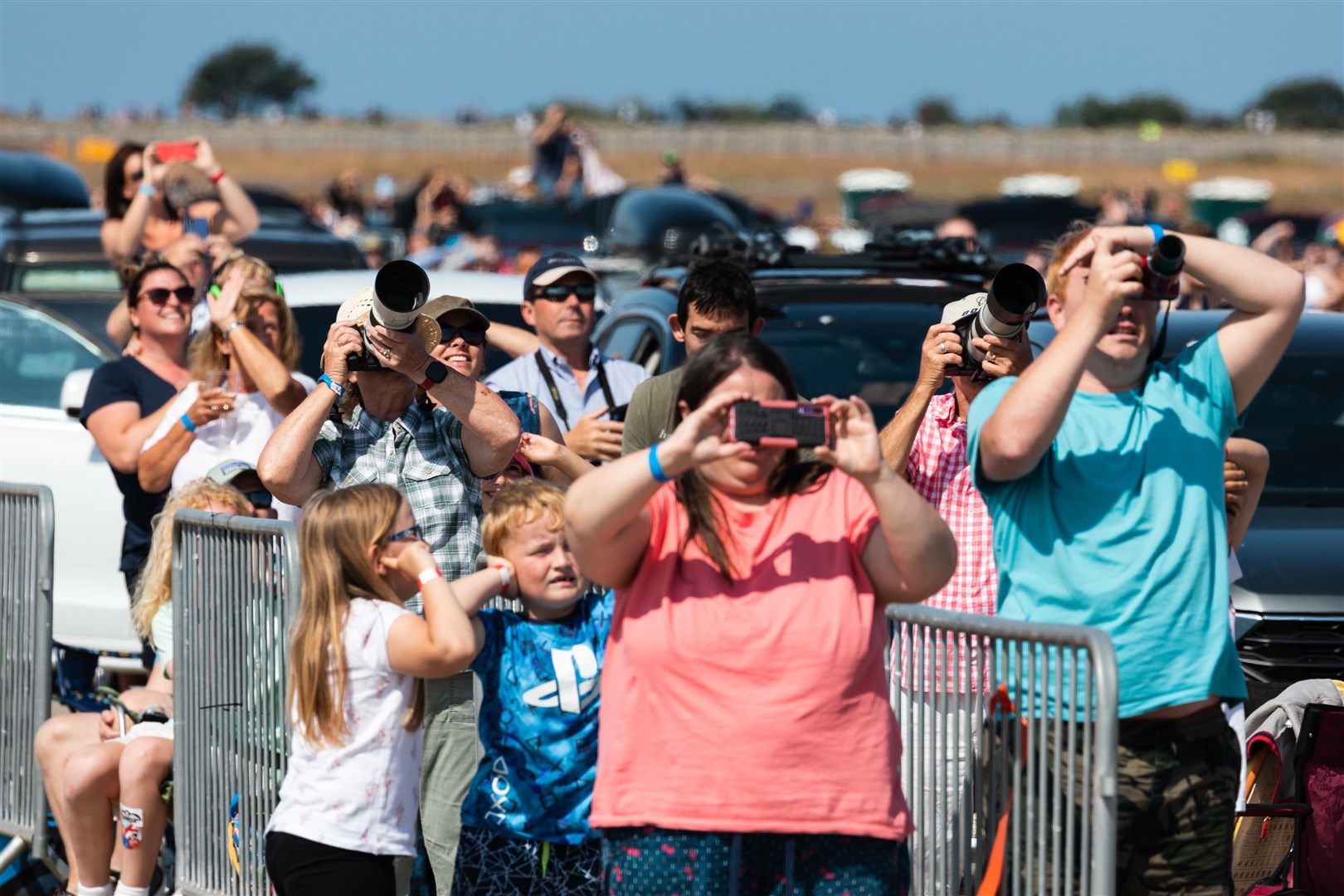 Friends and families enjoy the display. Picture: RAF