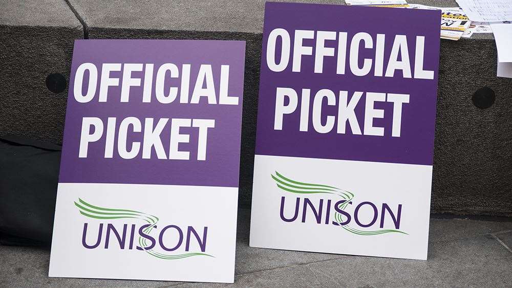 UNISON members were involved with strike action earlier this year.