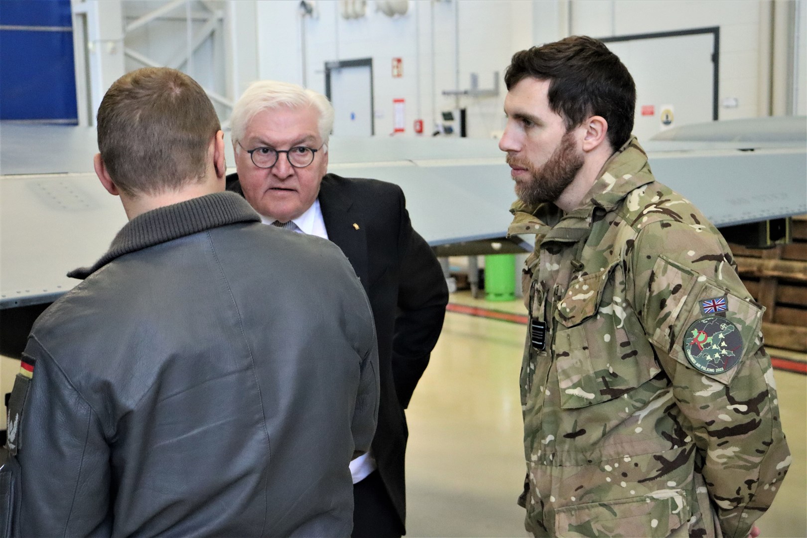 Talking to RAF Lossiemouth and German Air Force personnel. Picture: Bundeswehr