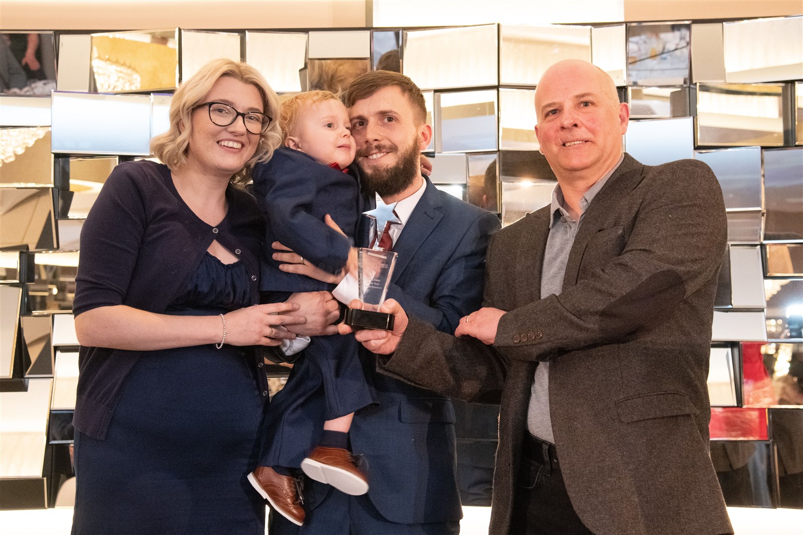 Winner of the Brave Child Award: James Goodwin..Award presented by Doug McNair of MKM Builders. Picture: Daniel Forsyth