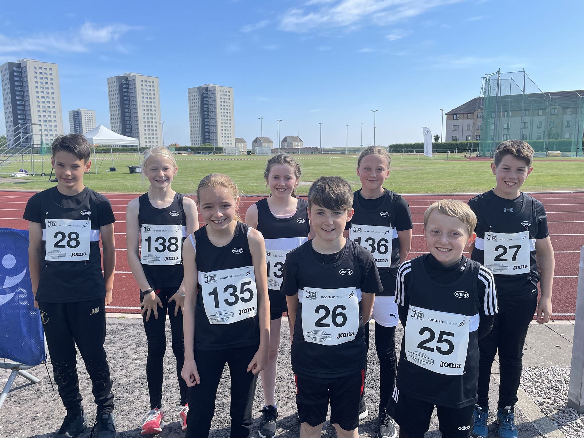 The Elgin AAC athletes who excelled in Aberdeen: Leo Grant (28), Gemma Forgie (138), Brianna Allen (137), Sophie Nelson (136), Cameron Johnston (27), Jenna Gage (135), Dexter Flett (26) and Charlie Collins (25).
