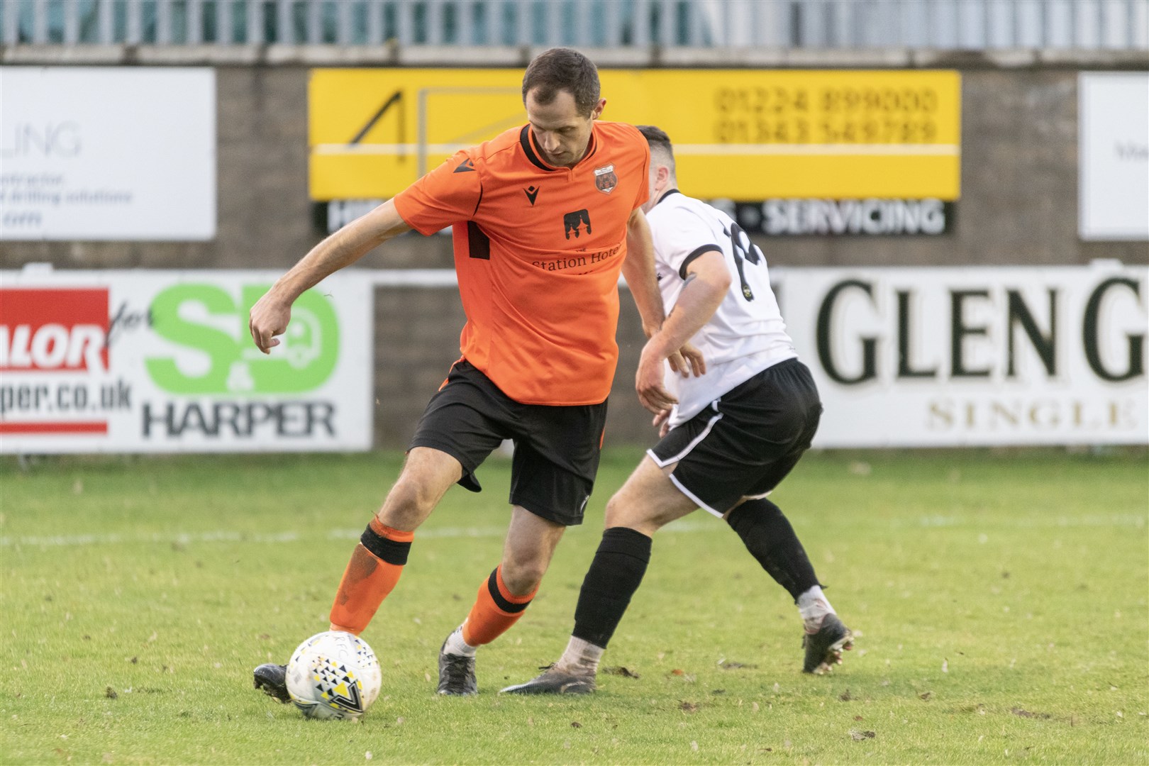 Michael Finnis was a two-goal hero for Rothes on Saturday. Picture: Beth Taylor.