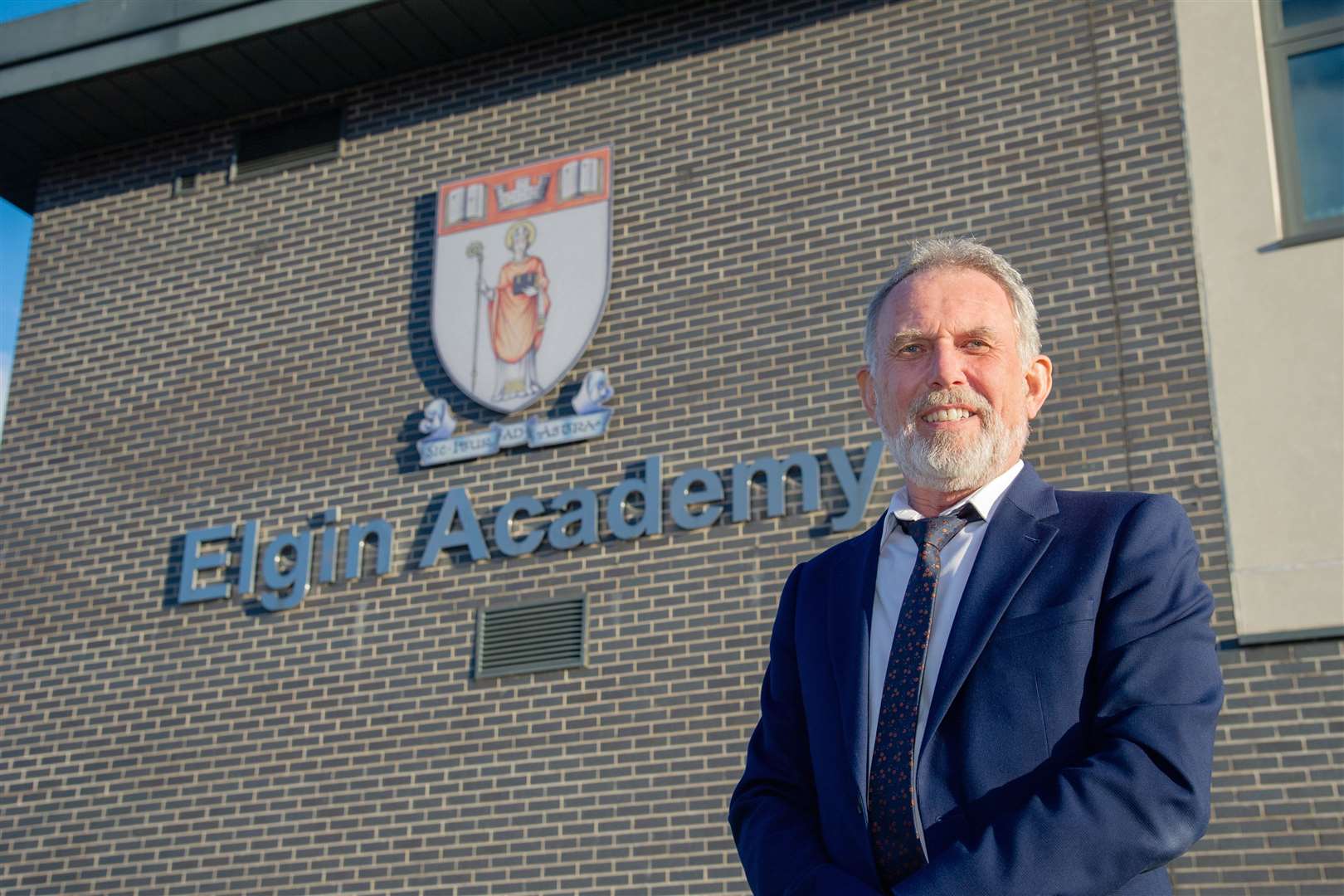Elgin Academy teacher Ian Davidson retired from the Moray school today after 43 years. Picture: Daniel Forsyth
