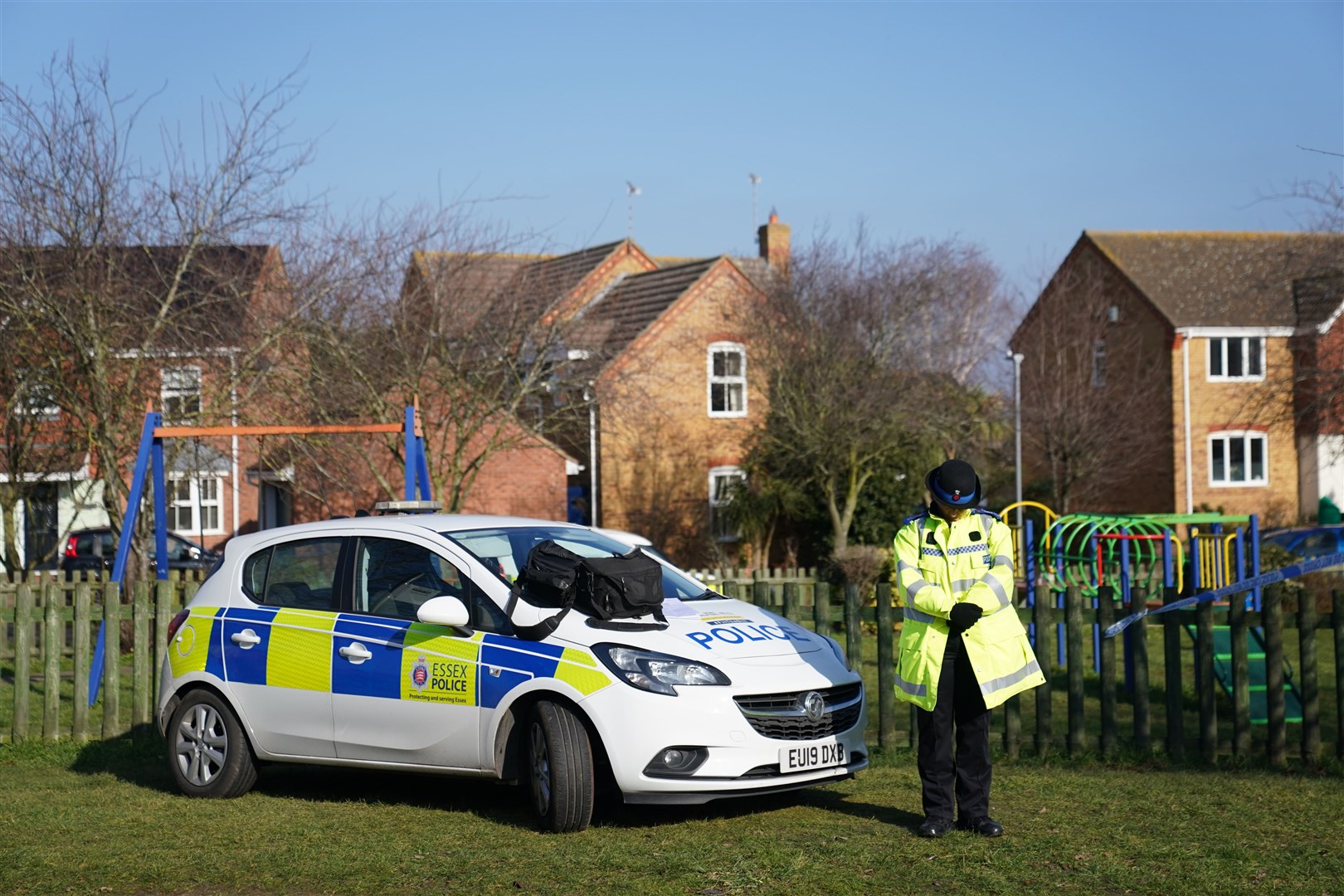 Police activity in Waterson Vale, Chelmsford after the death of a 16-year-old boy (Joe Giddens/PA)