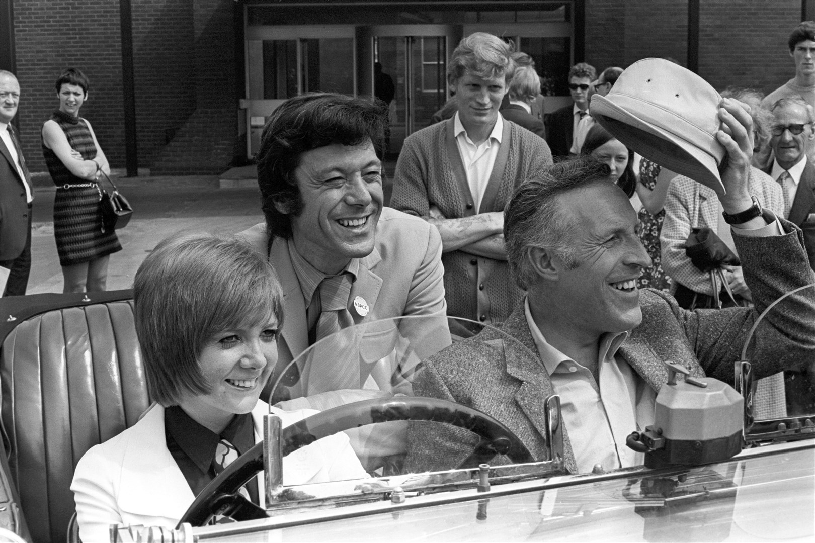 Lionel Blair with singer Cilla Black and comedian Bruce Forsyth in 1969 (PA)