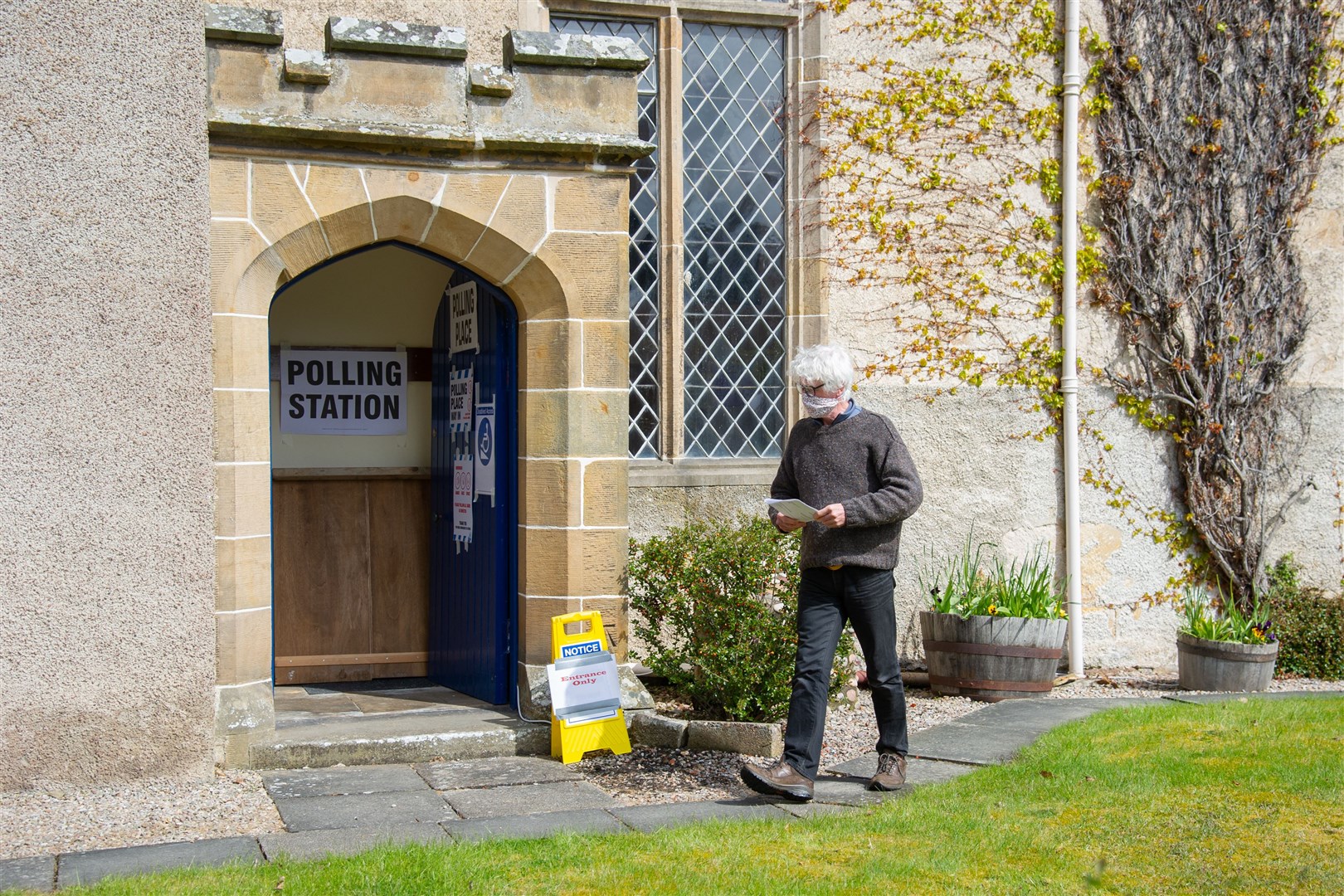 Kinloss Church of Scotland...Scottish Election Polling Day 2021...Picture: Daniel Forsyth.....