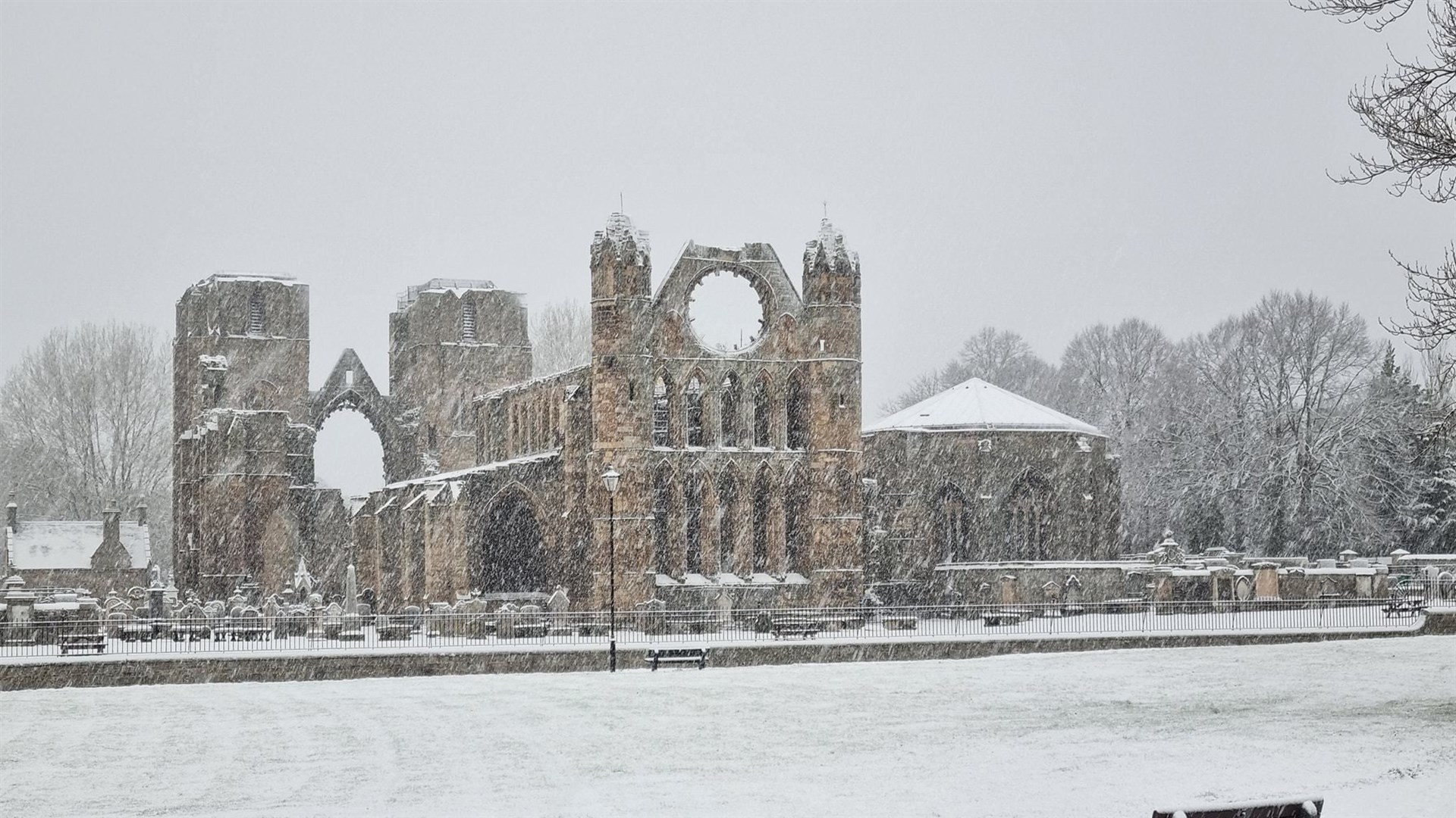 Emma Adam sent this picture of Elgin Cathedral in.