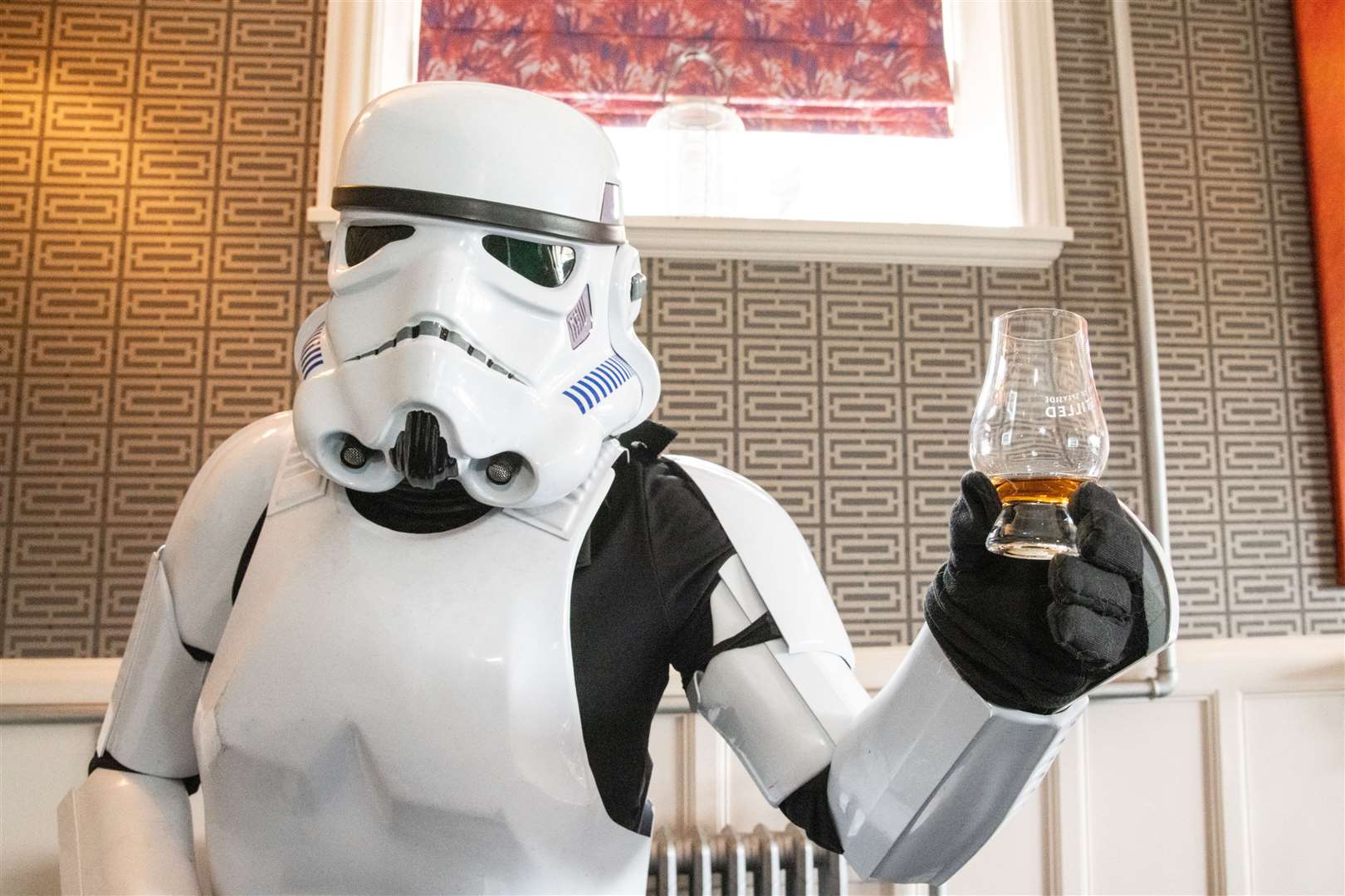 Iain Allan from Glen Moray who dressed as a Stormtrooper. Picture: Daniel Forsyth