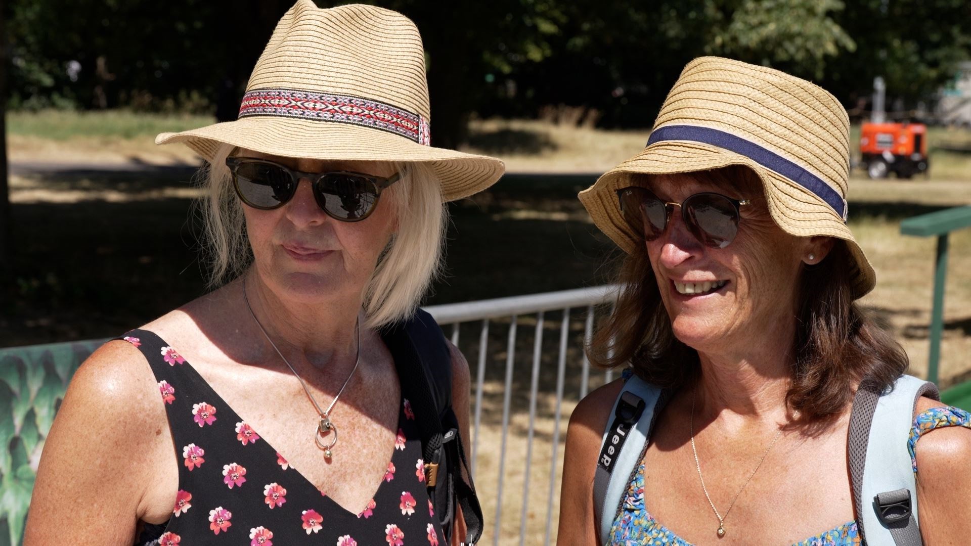 Irene Nelson and Lesley Ewart travelled from Edinburgh for Wimbledon (PA)
