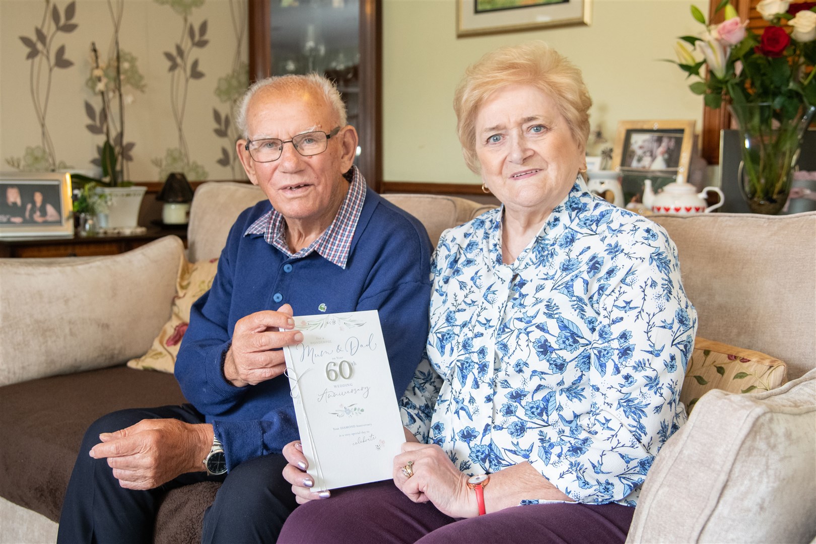 Forres couple Mary and Robert Dustan celebrate 60 years of wedding bliss...Picture: Daniel Forsyth..