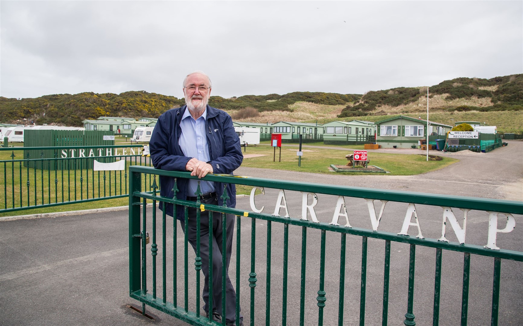 Colin Fraser from Strathlene Caravan Park is unhappy that the council is talking about creating five of its own sites. Picture: Becky Saunderson