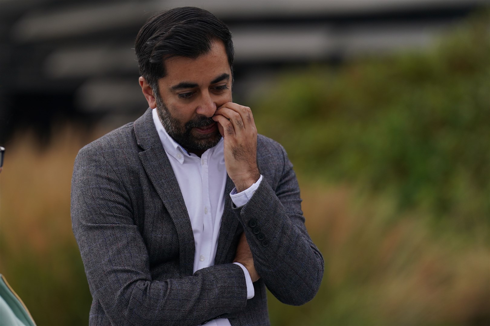 Humza Yousaf said the SNP will regroup following the heavy by-election defeat (Andrew Milligan/PA)