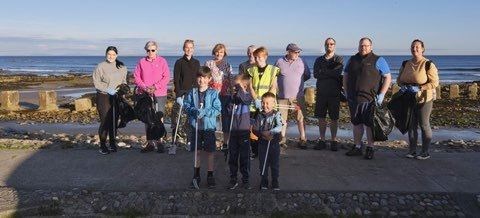 Volunteers from around Lossiemouth helped clean up the the West Beach and the River Lossie at the weekend. Picture: Marian Evans