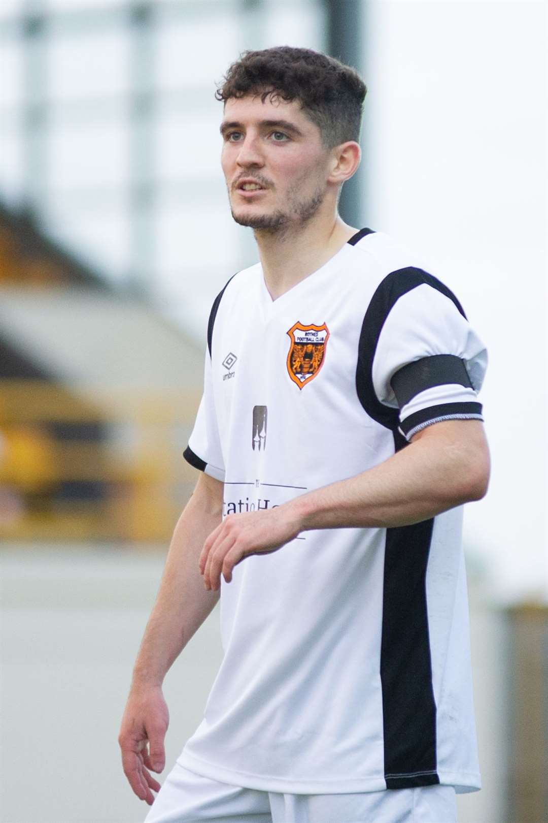 Jack Brown scored his seventh goal of the season for Rothes. Picture: Daniel Forsyth..