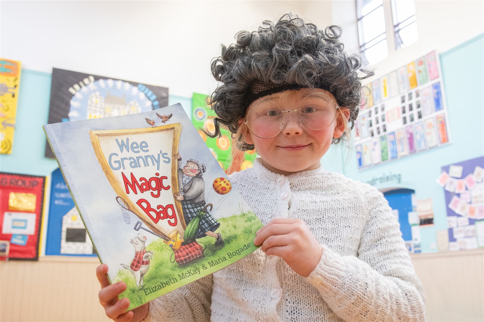 Brooke Mackie went as Wee Granny at Aberlour Primary. Picture: Daniel Forsyth