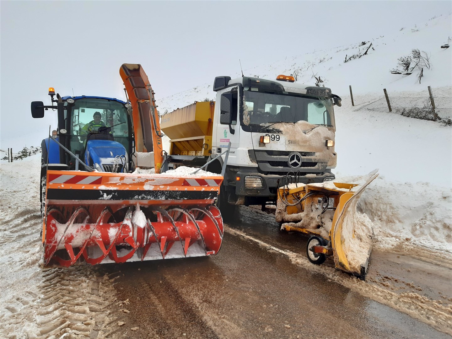 Clearing the roads around the Tomintoul, Glenlivet and the Lecht is no easy feat.