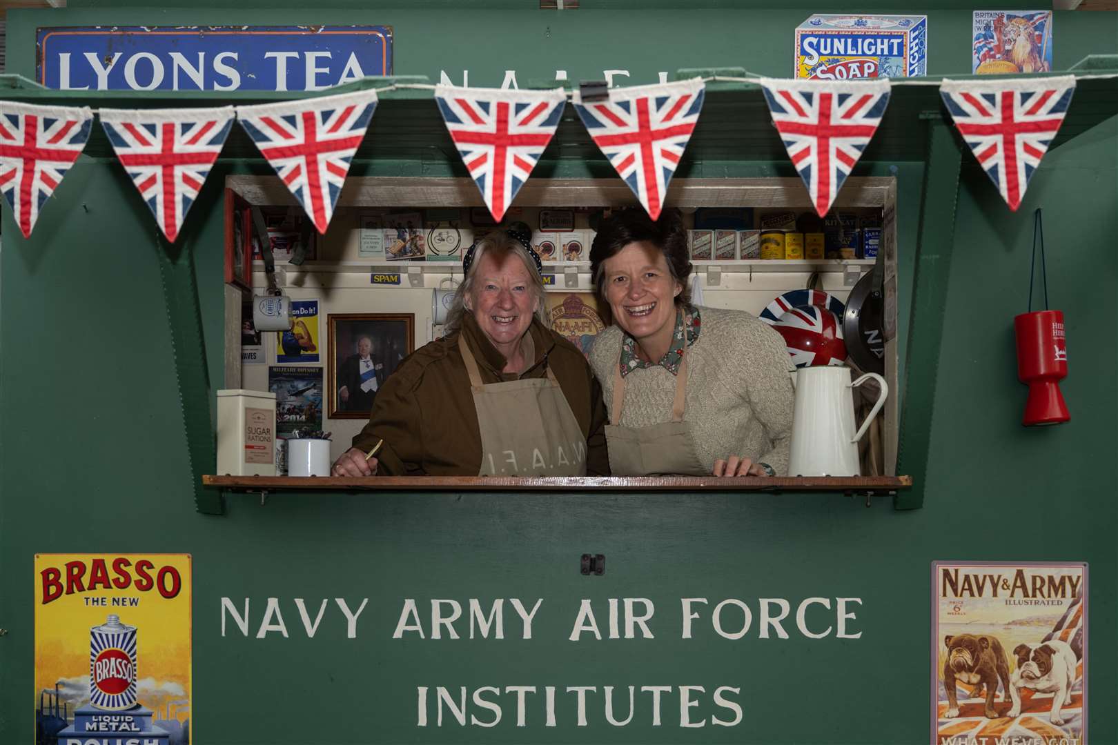 Serving up a brew at the 1940s weekend. Picture: Robbie Simpson Islabrig Images