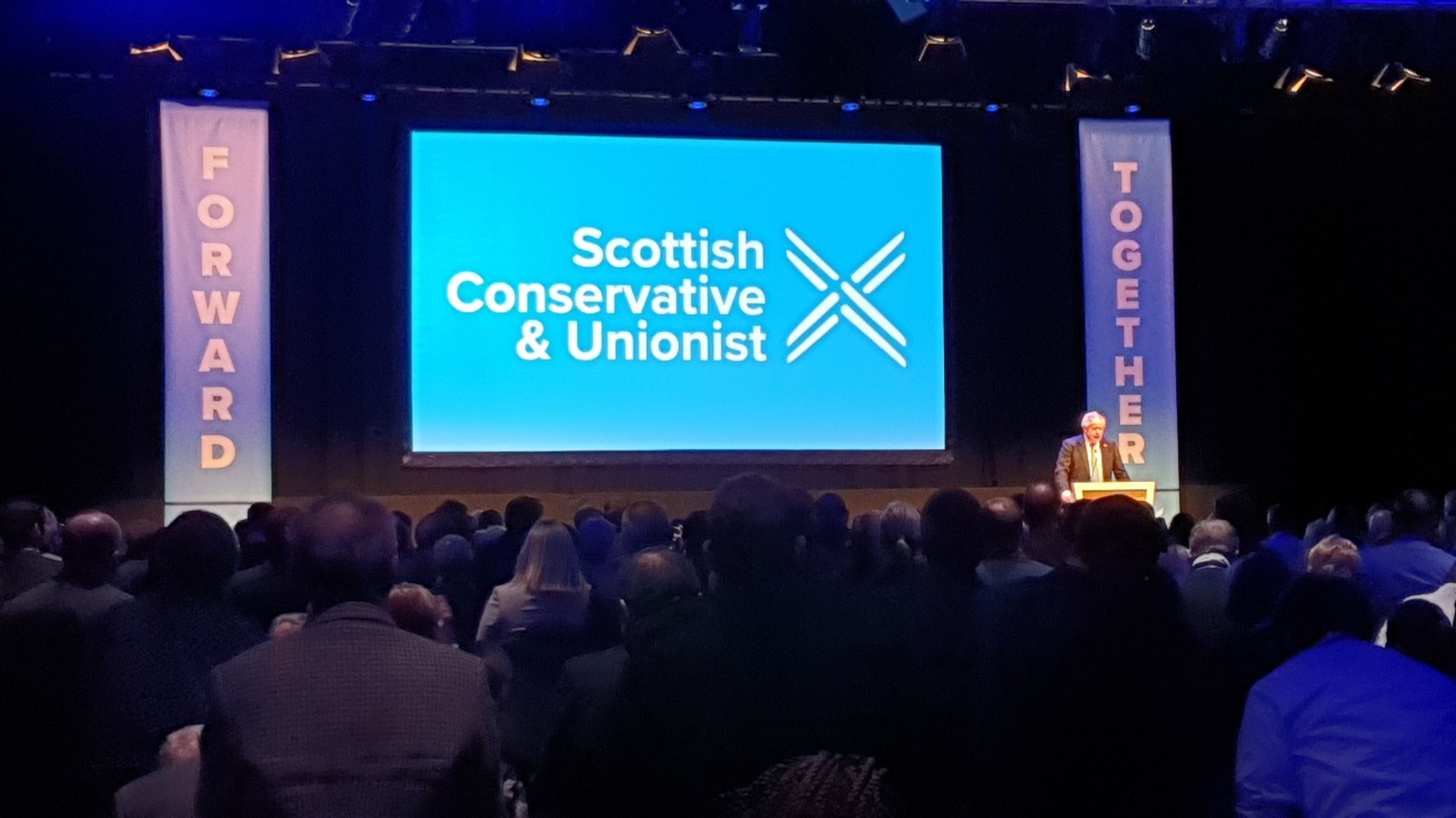 Boris Johnson speaking at the Scottish Conservative Party Conference.