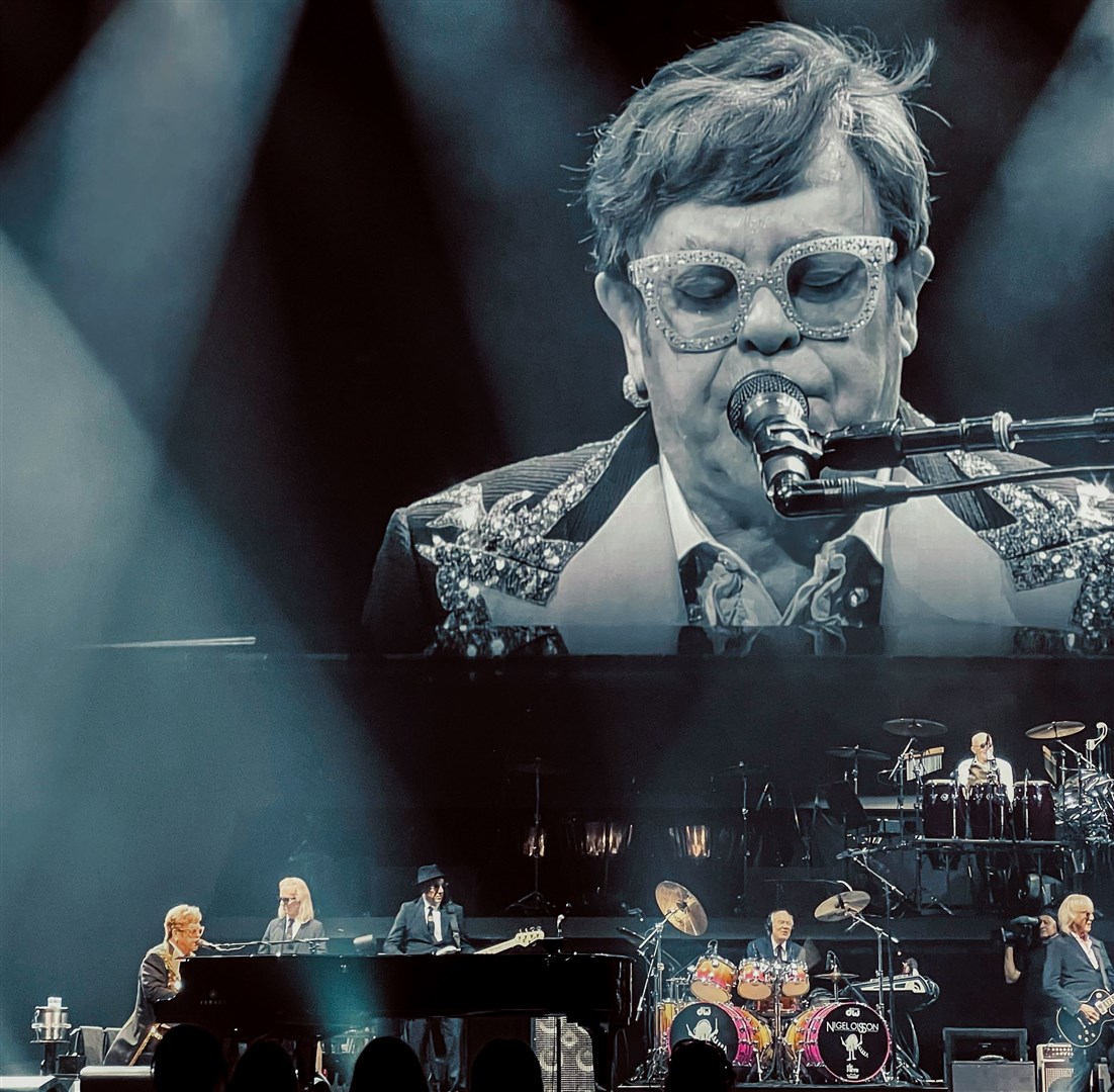 Elton John performs at the P&J Live, Aberdeen. ..Picture: Daniel Forsyth..