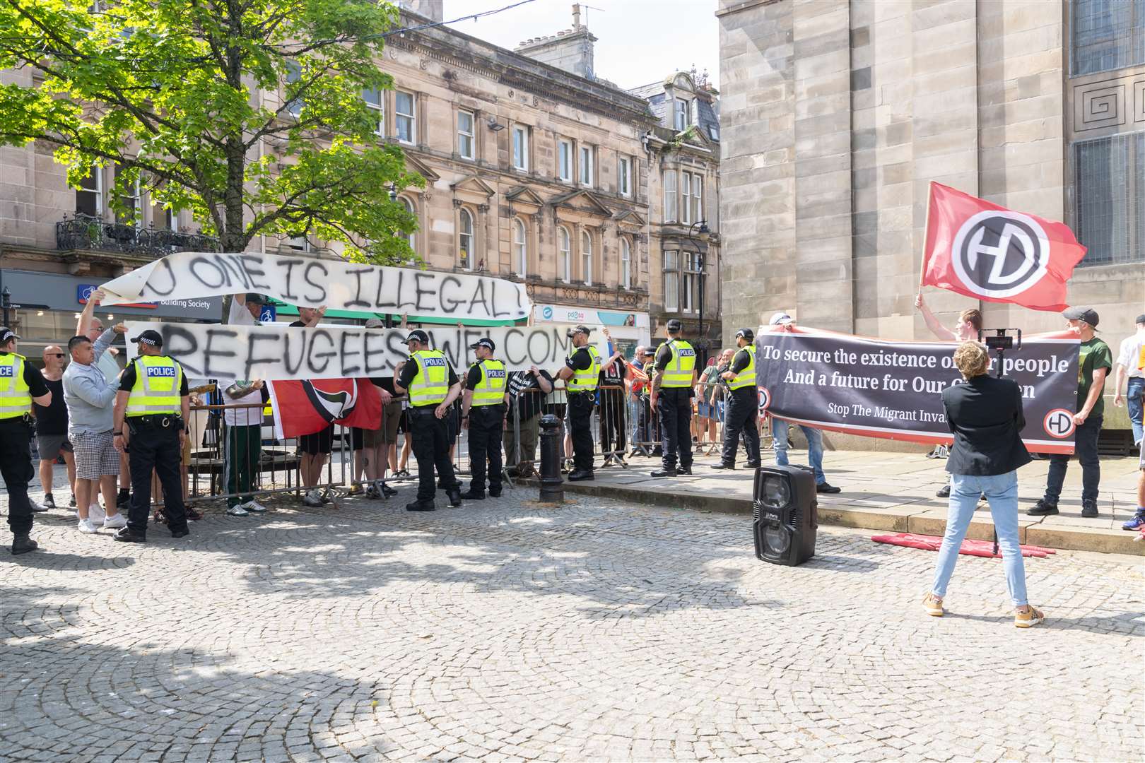 The far-right rally took place in Elgin last summer...Picture: Beth Taylor.