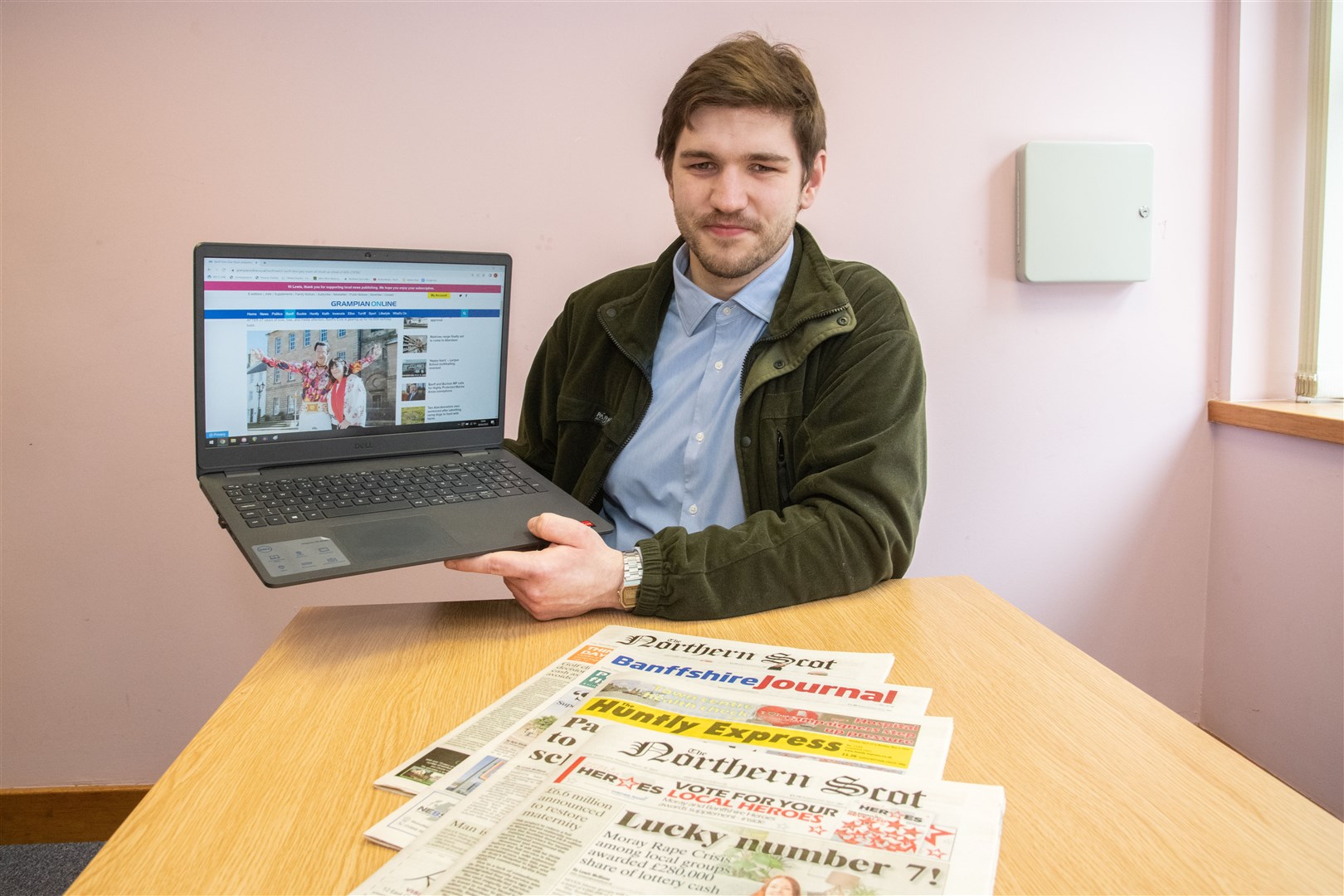 Lewis McBlane, an Elgin based reporter for Highland News and Media, has been shortlisted for the accolade of Local Features News Reporter of the Year at the forthcoming Scottish Press Awards. ..Picture: Daniel Forsyth..