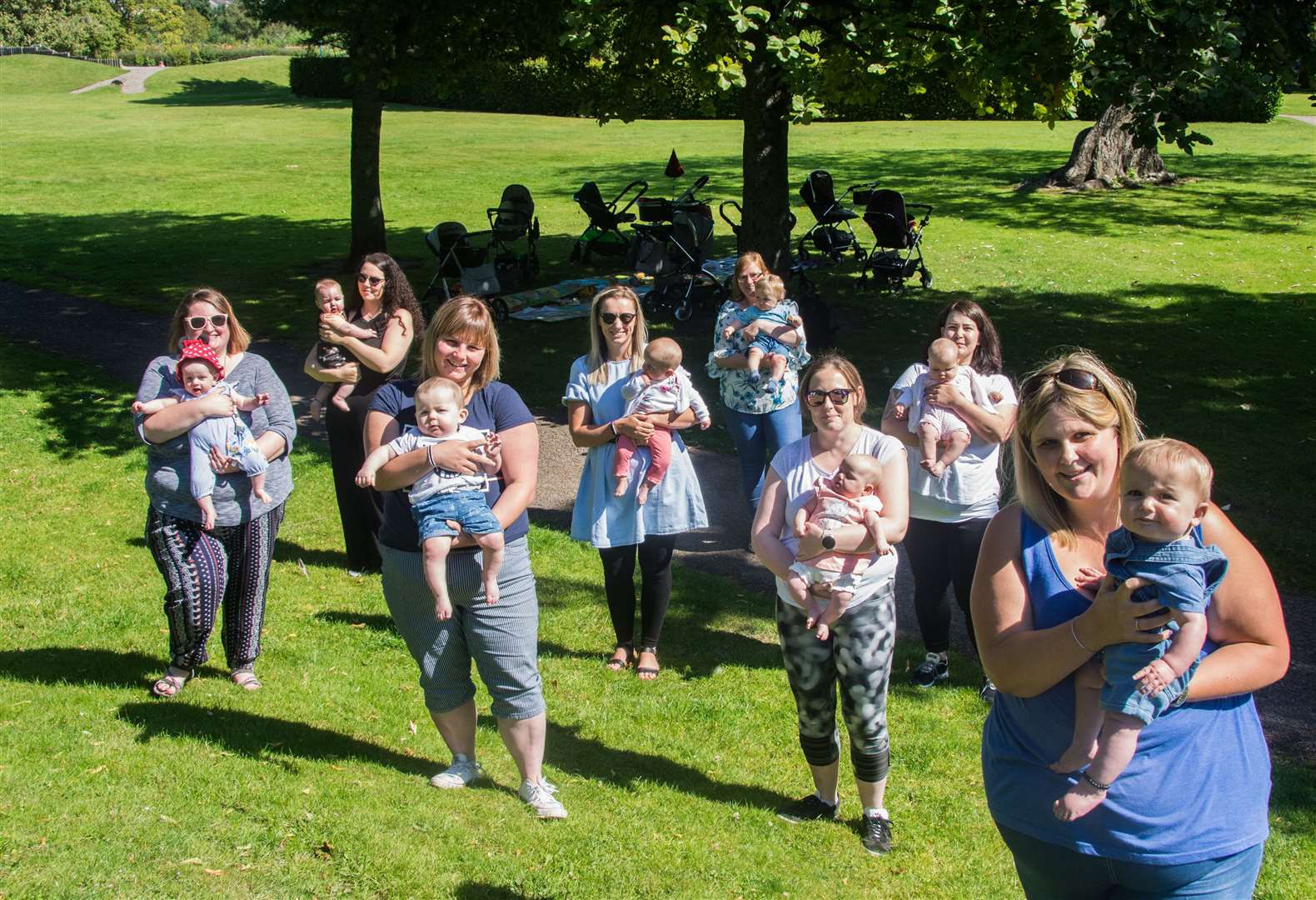 Lynn Humphreys who organised the group is pictured front right with her son Campbell. Picture: Becky Saunderson