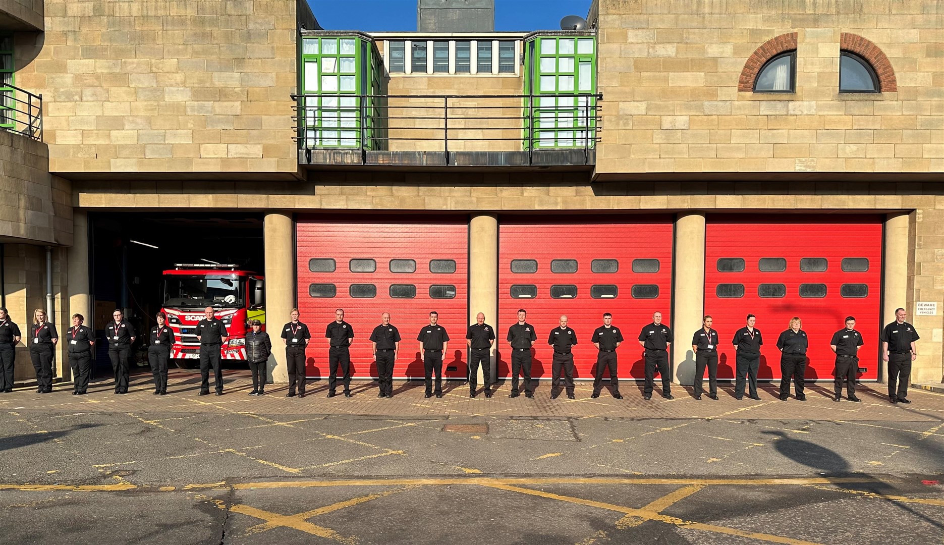 A minute’s silence was observed by firefighters for Barry Martin earlier this week (SFRS/PA)